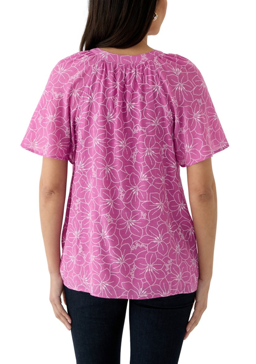 Womens Printed Woven Blouse