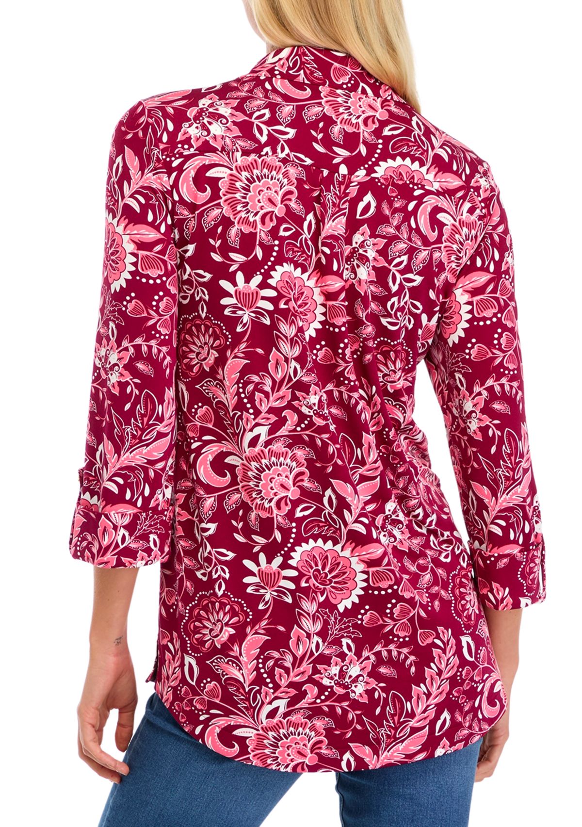 Womens 3/4 Sleeve Printed Tunic 