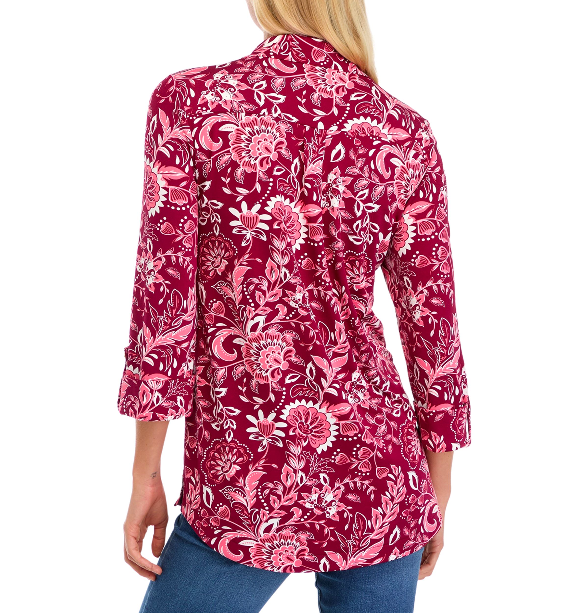 Womens 3/4 Sleeve Printed Tunic 