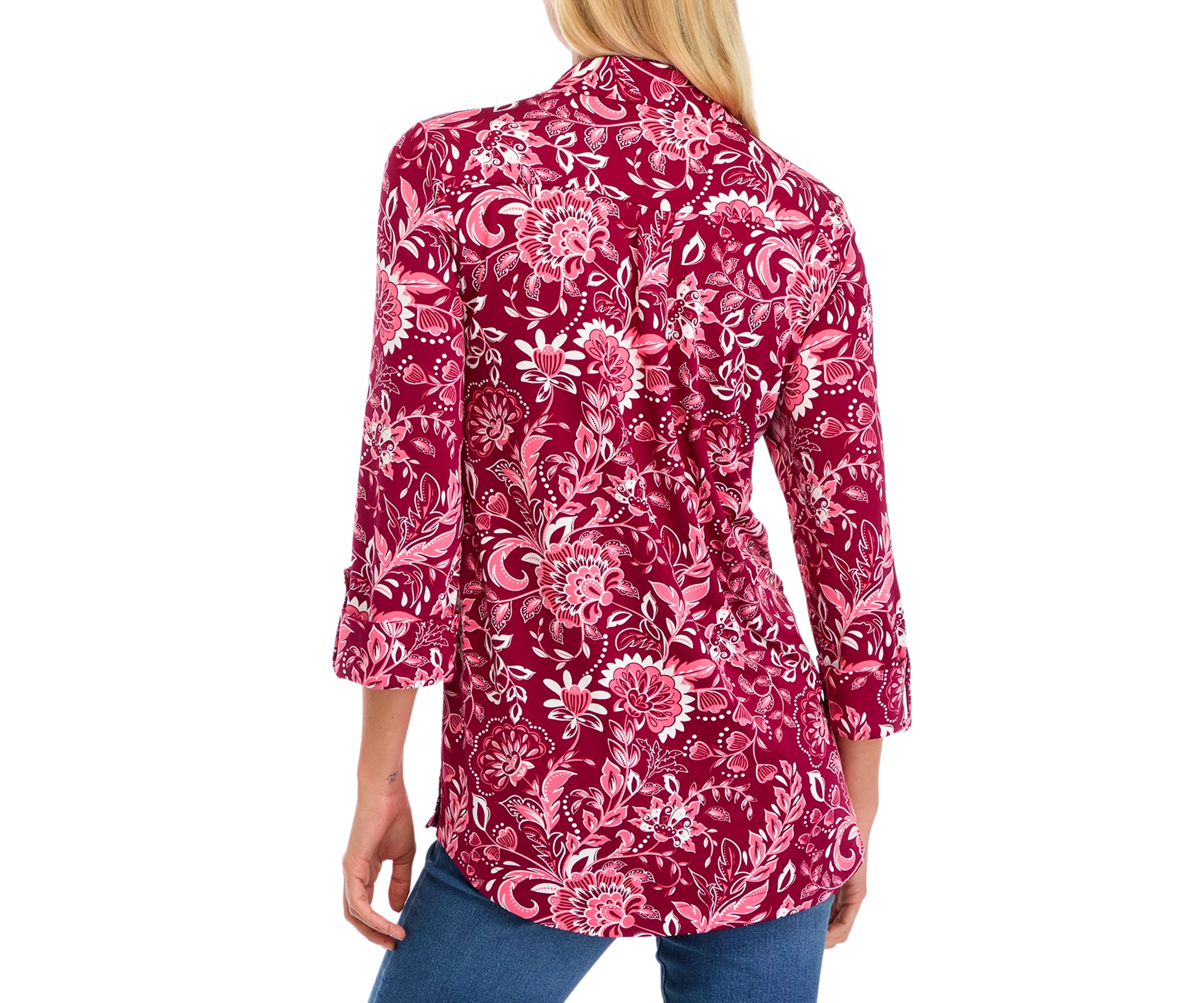 Womens 3/4 Sleeve Printed Tunic 