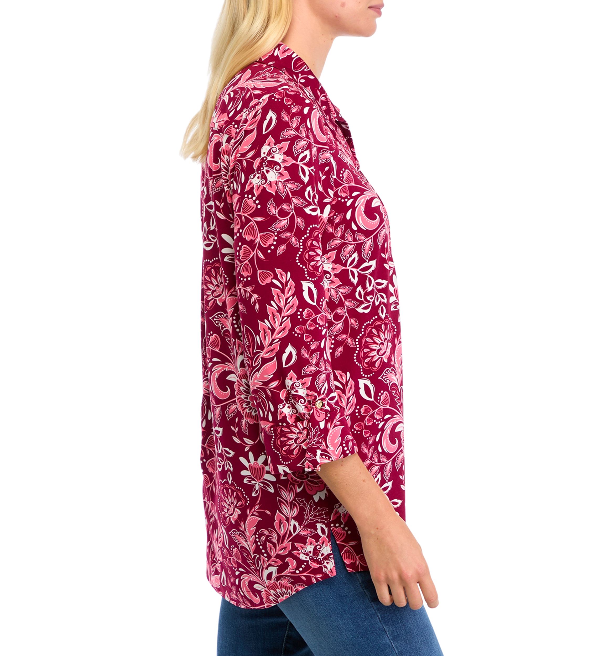 Womens 3/4 Sleeve Printed Tunic 