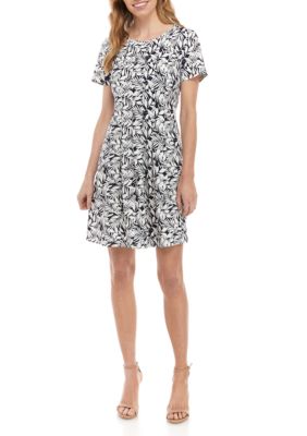 jessica howard sleeveless multi dot asymmetrical hem dres