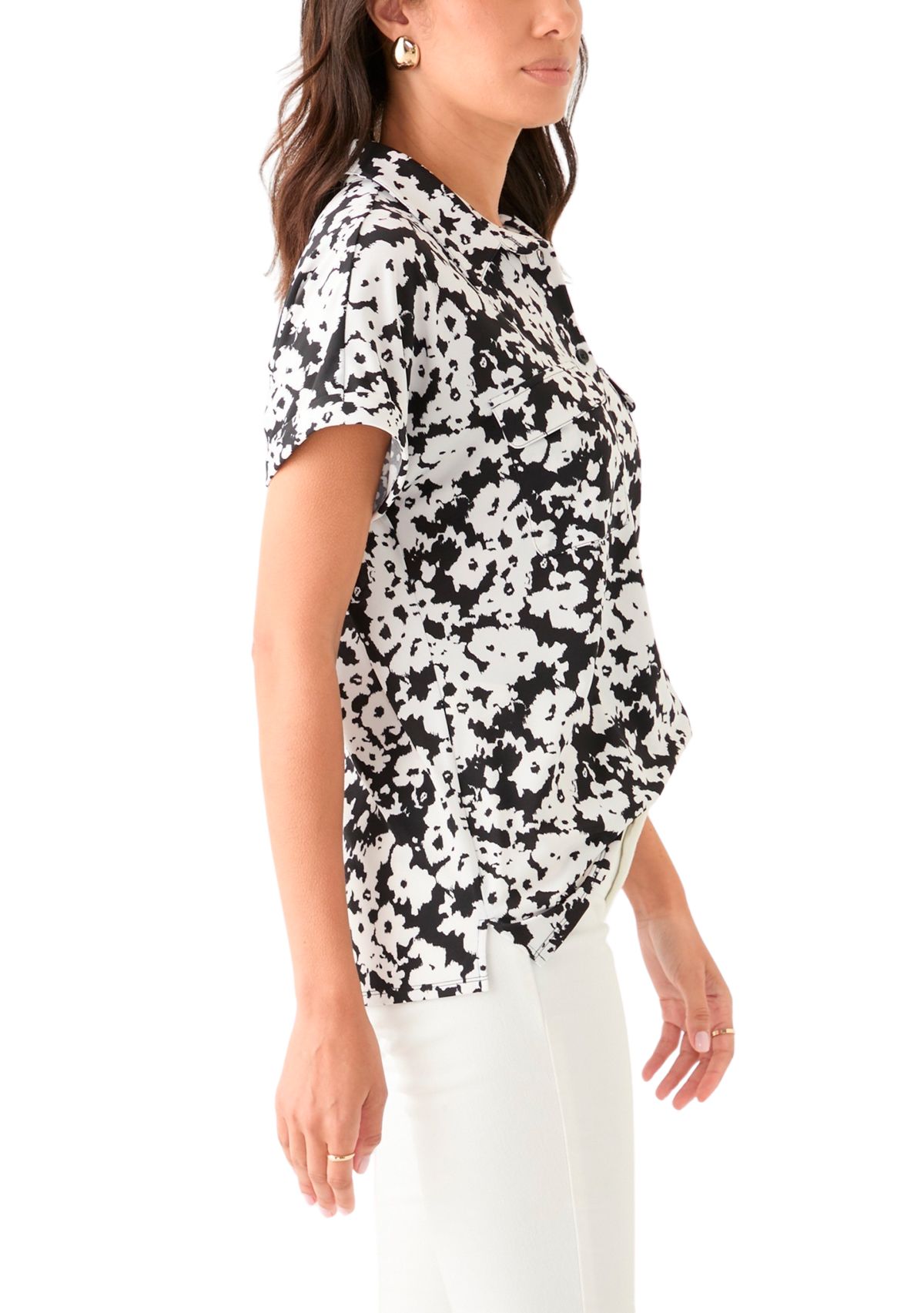 Womens Updated Printed Camp Shirt