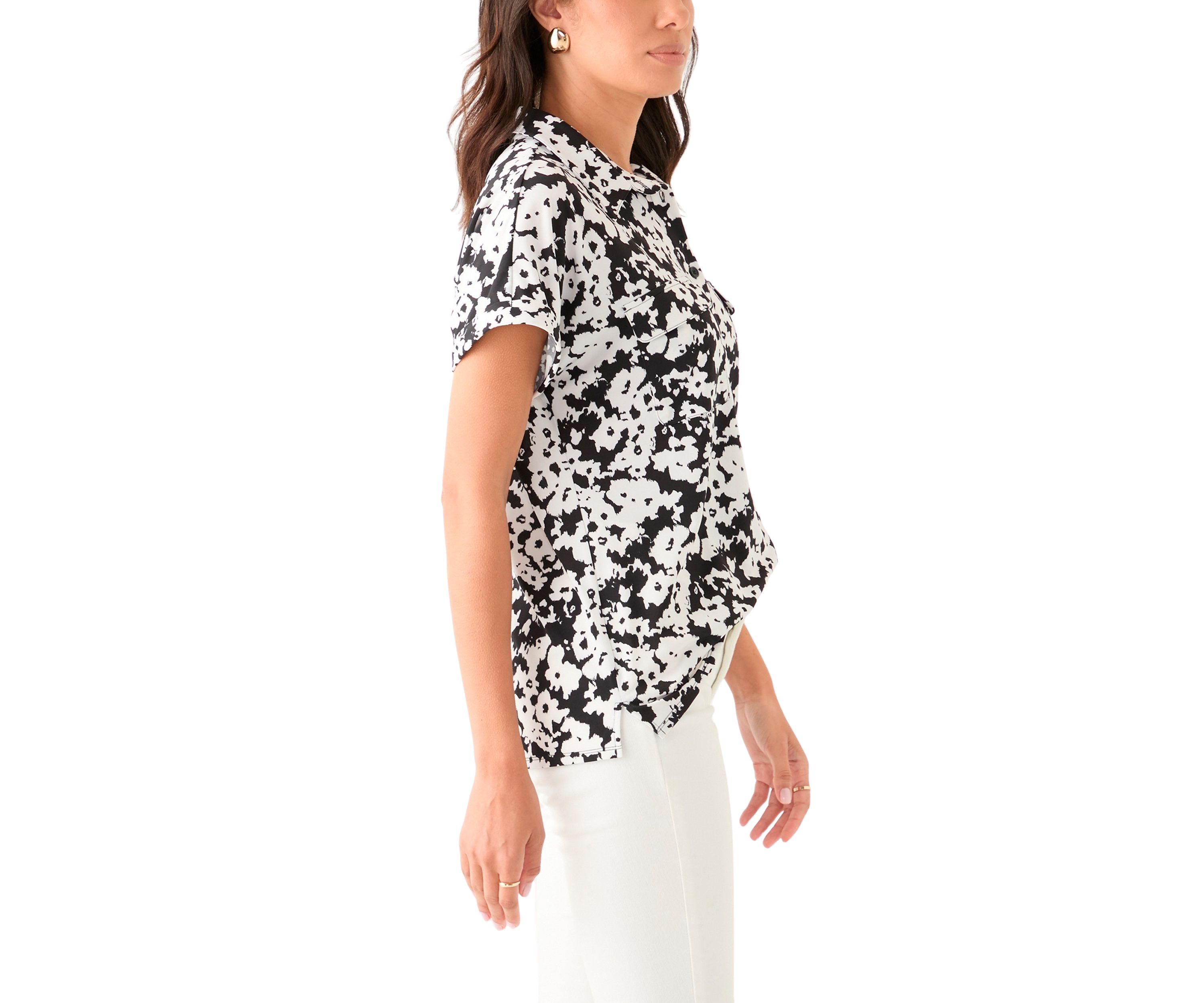 Womens Updated Printed Camp Shirt