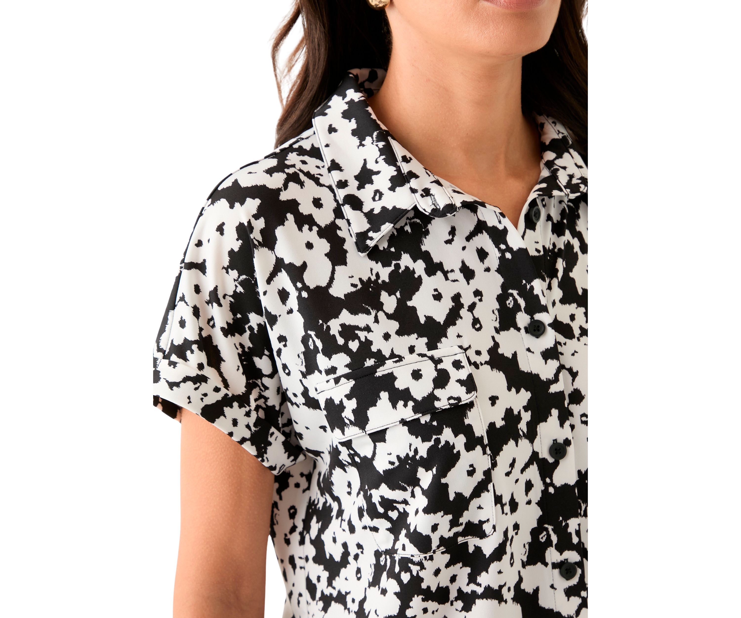 Womens Updated Printed Camp Shirt