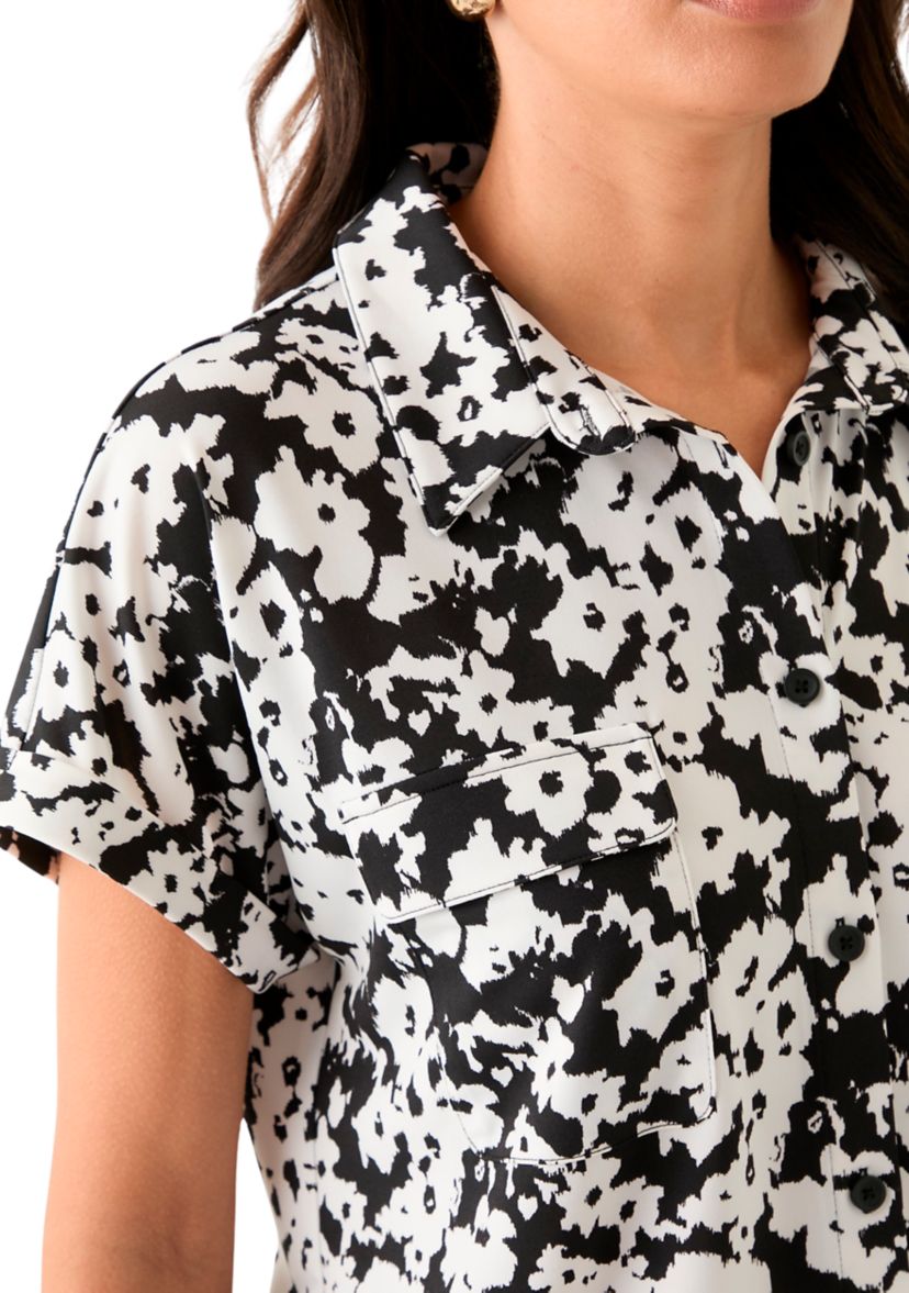 Womens Updated Printed Camp Shirt