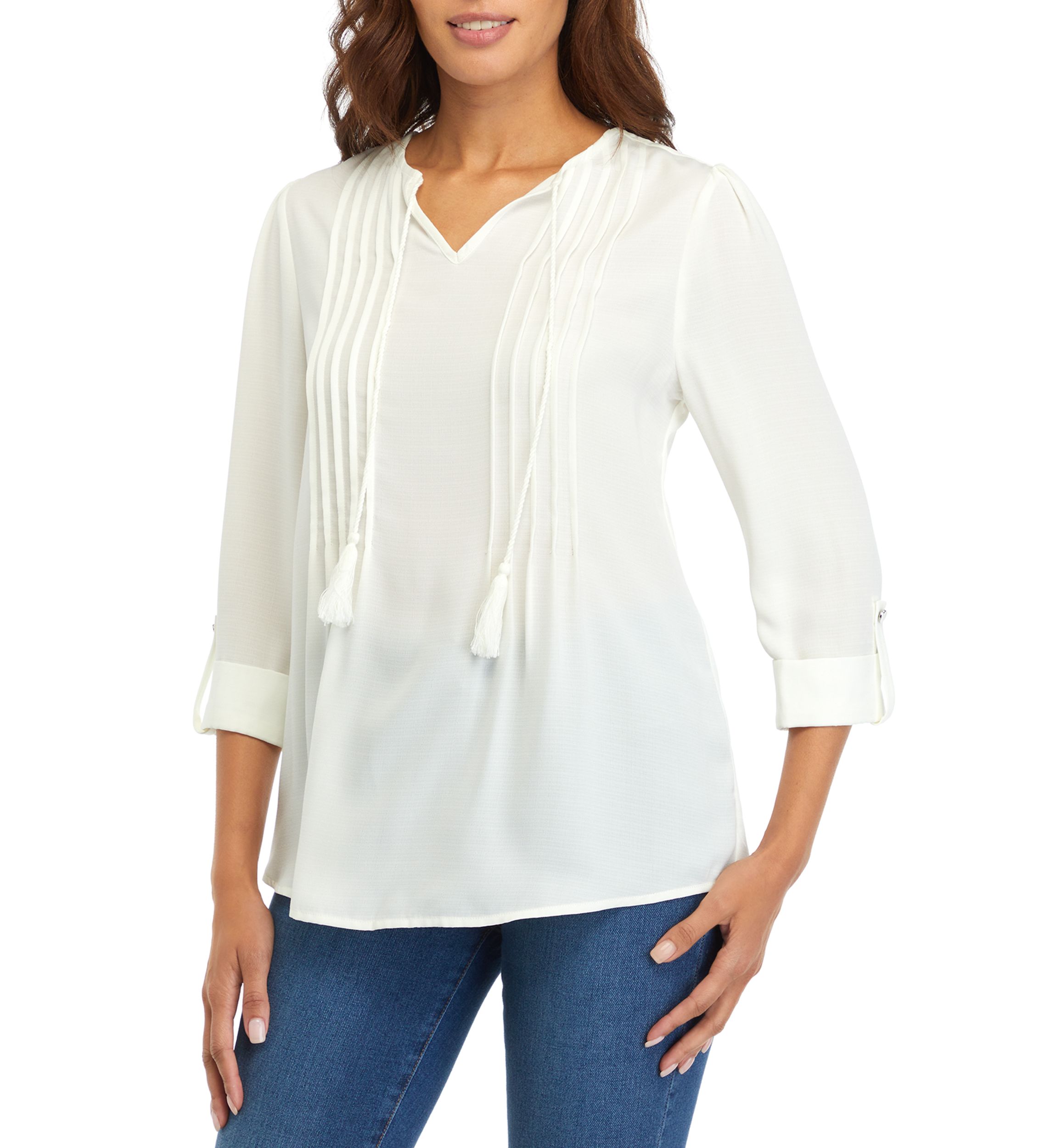 Womens Tassel Henley  Top