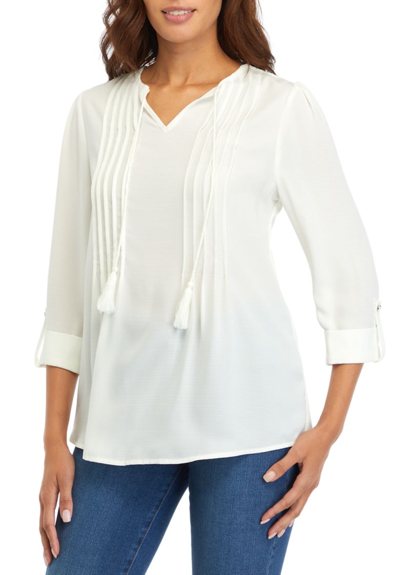 Womens Tassel Henley  Top