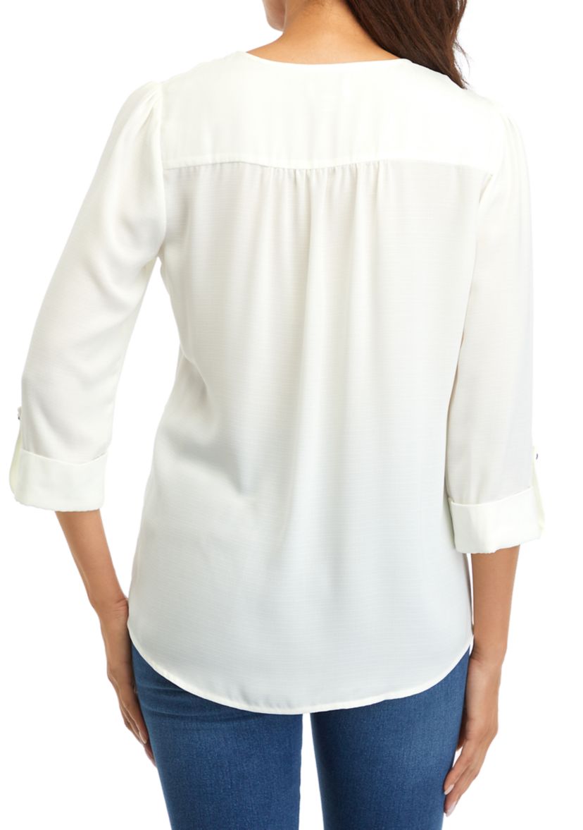 Womens Tassel Henley  Top