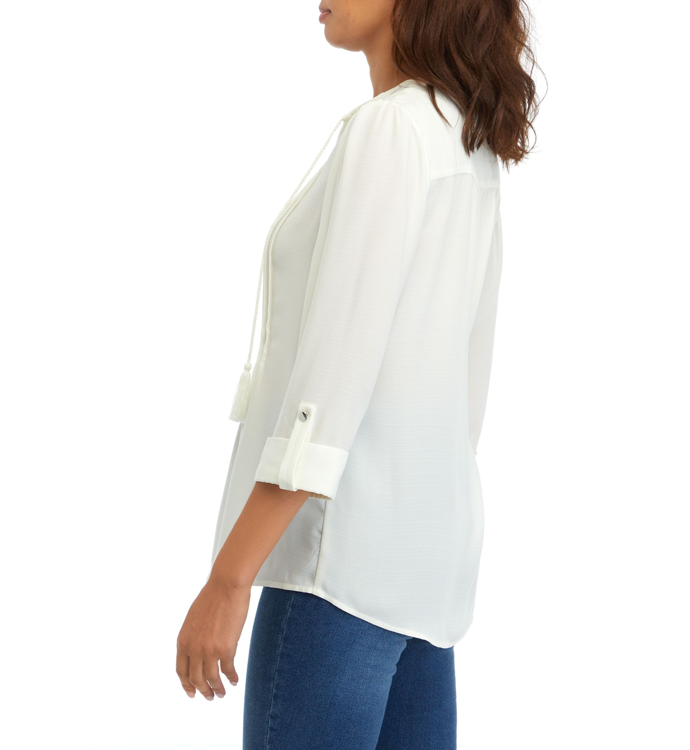 Womens Tassel Henley  Top