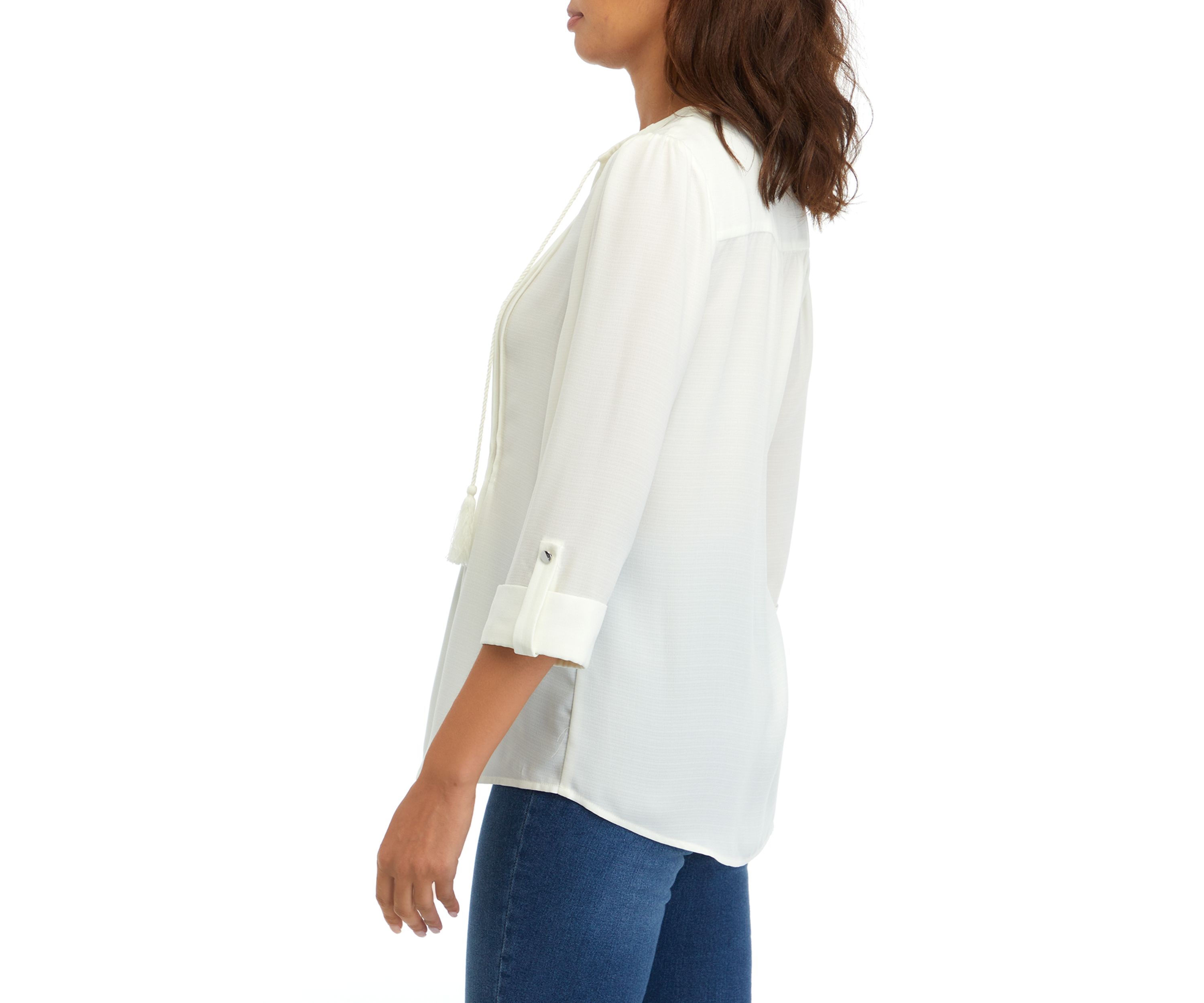 Womens Tassel Henley  Top