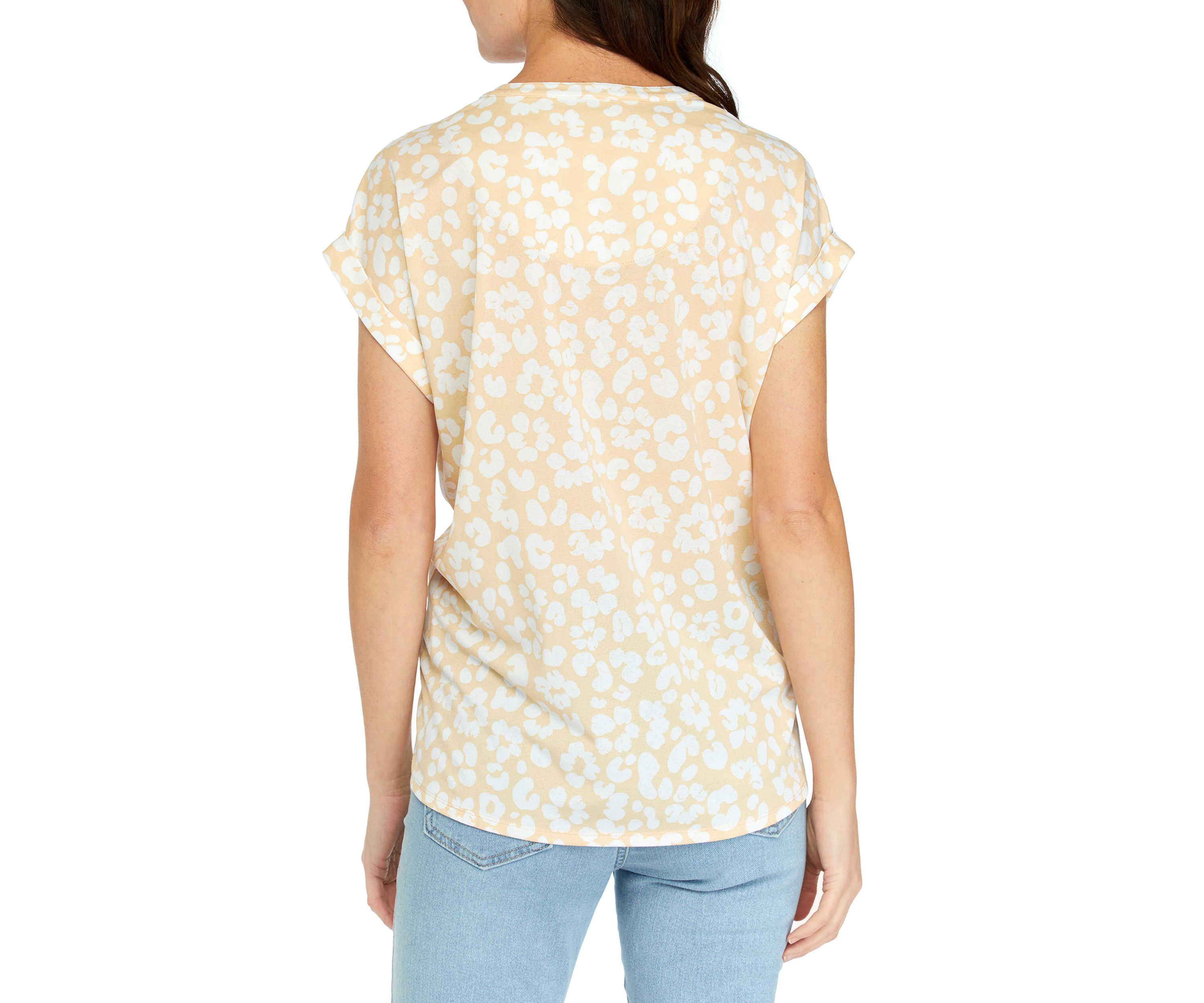 Womens Printed Dolman Sleeve Top