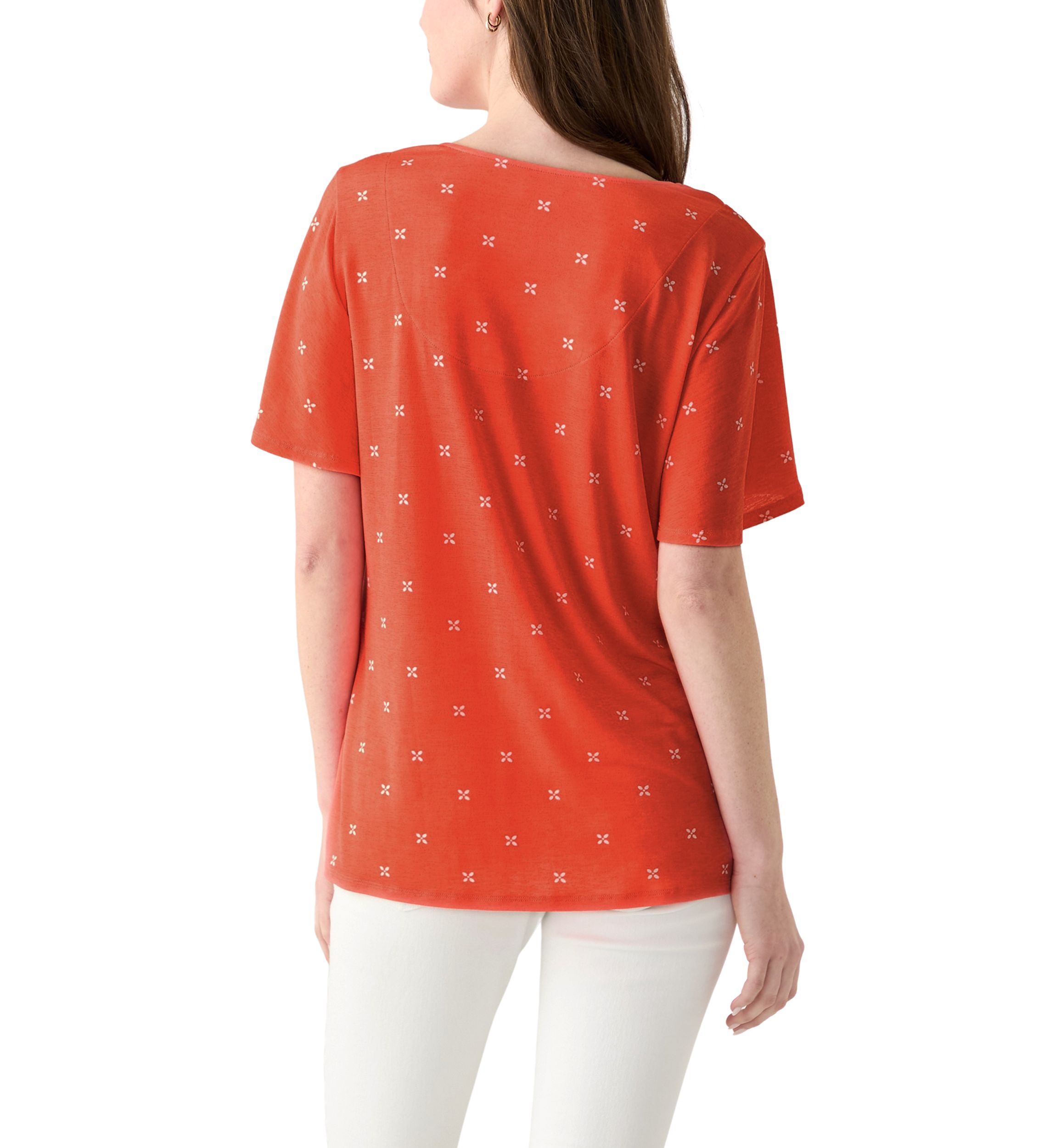 Womens Flutter Sleeve Button Front Top