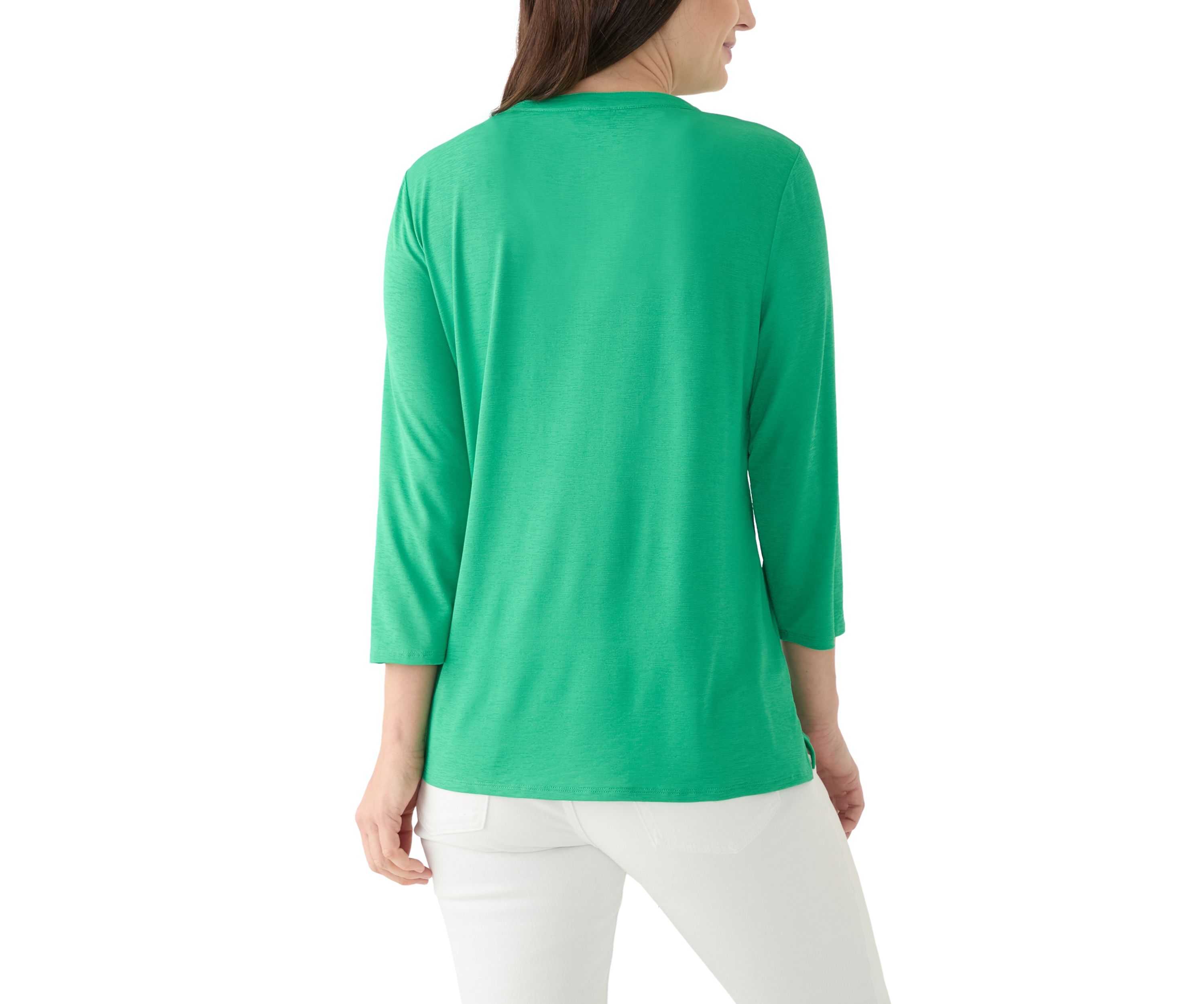 Womens Solid Knit Top