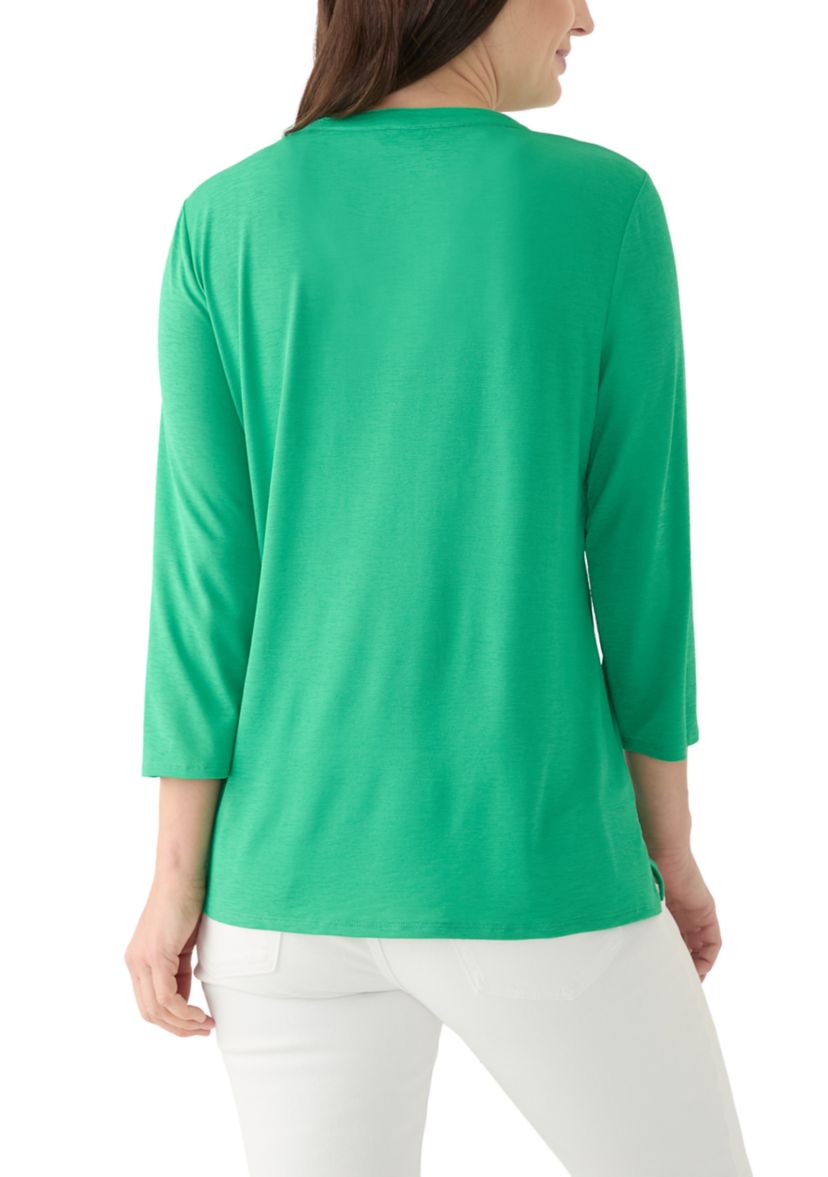 Womens Solid Knit Top