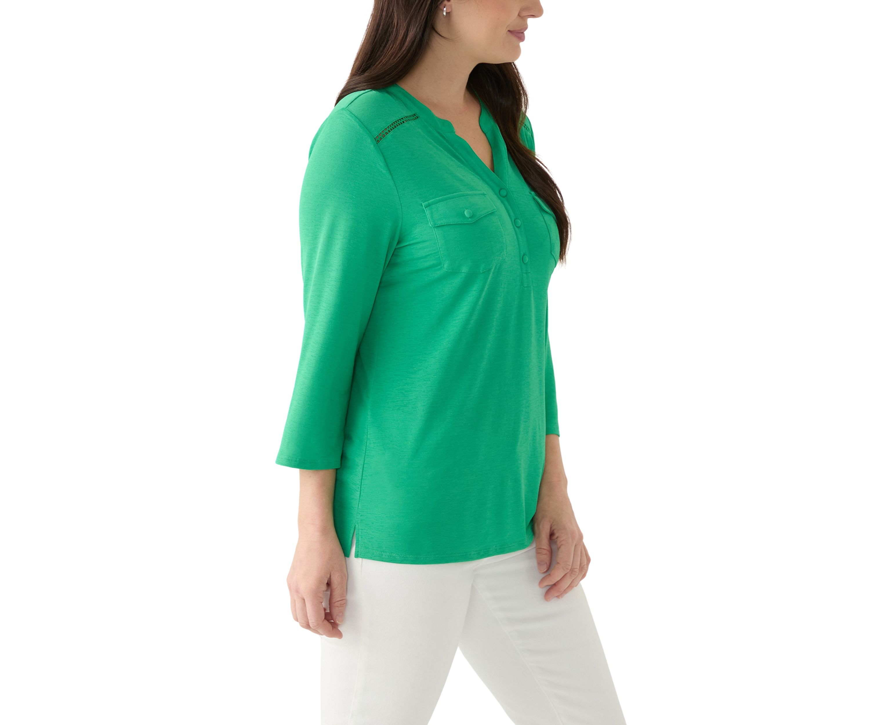 Womens Solid Knit Top