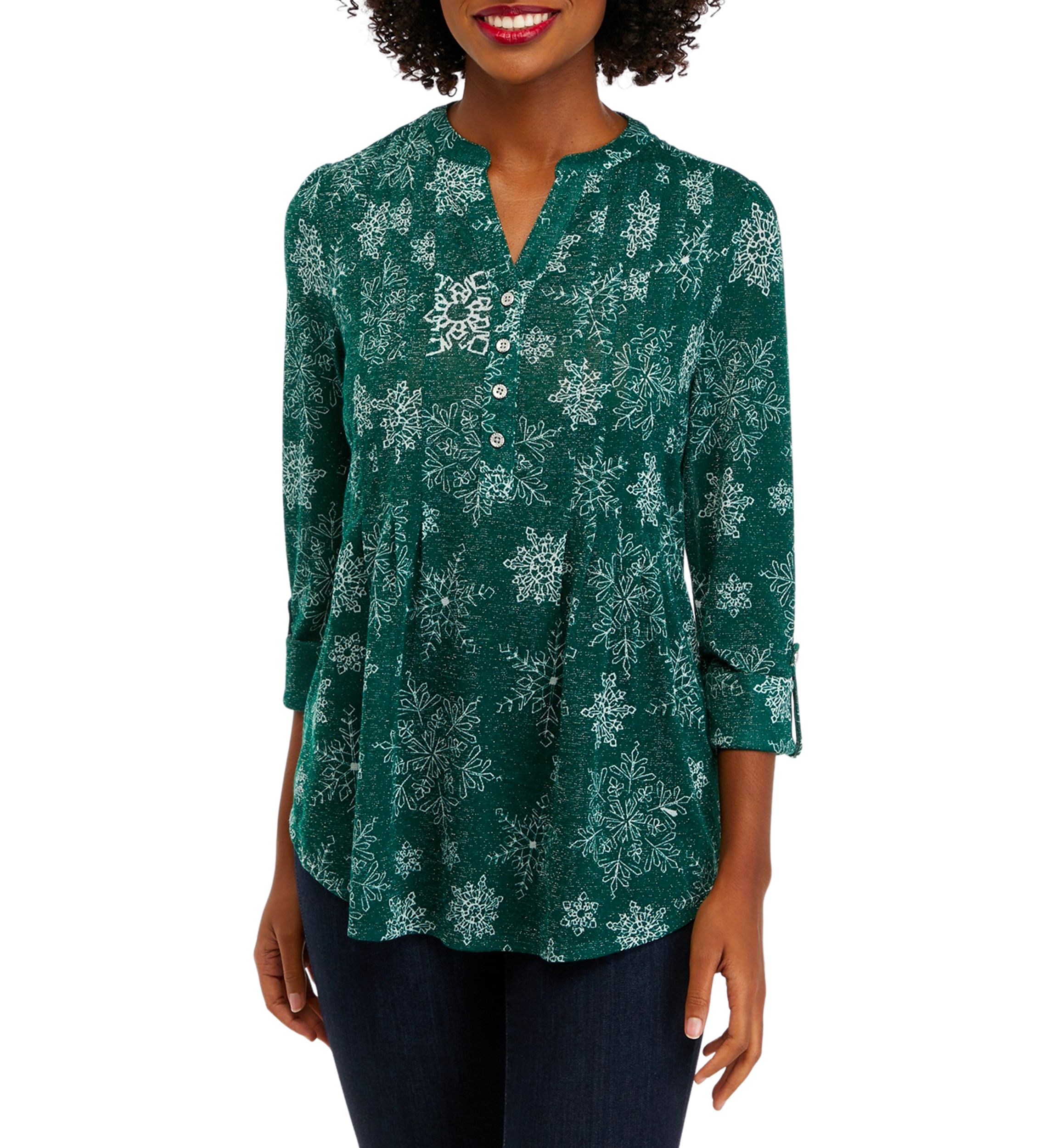 Womens Shine Hacci Blouse
