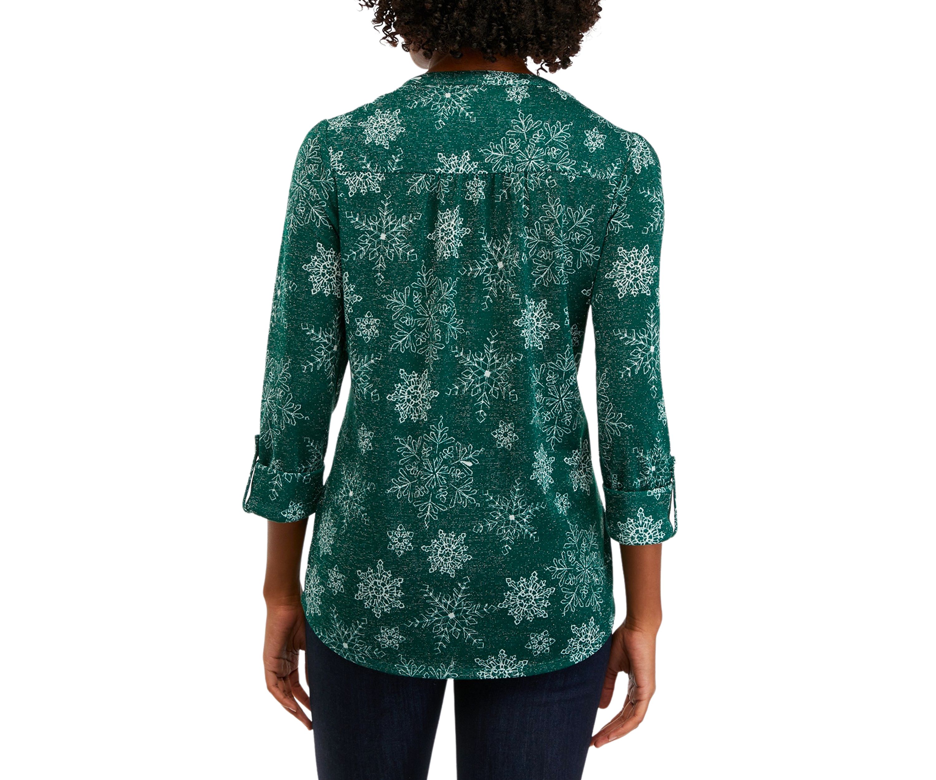 Womens Shine Hacci Blouse