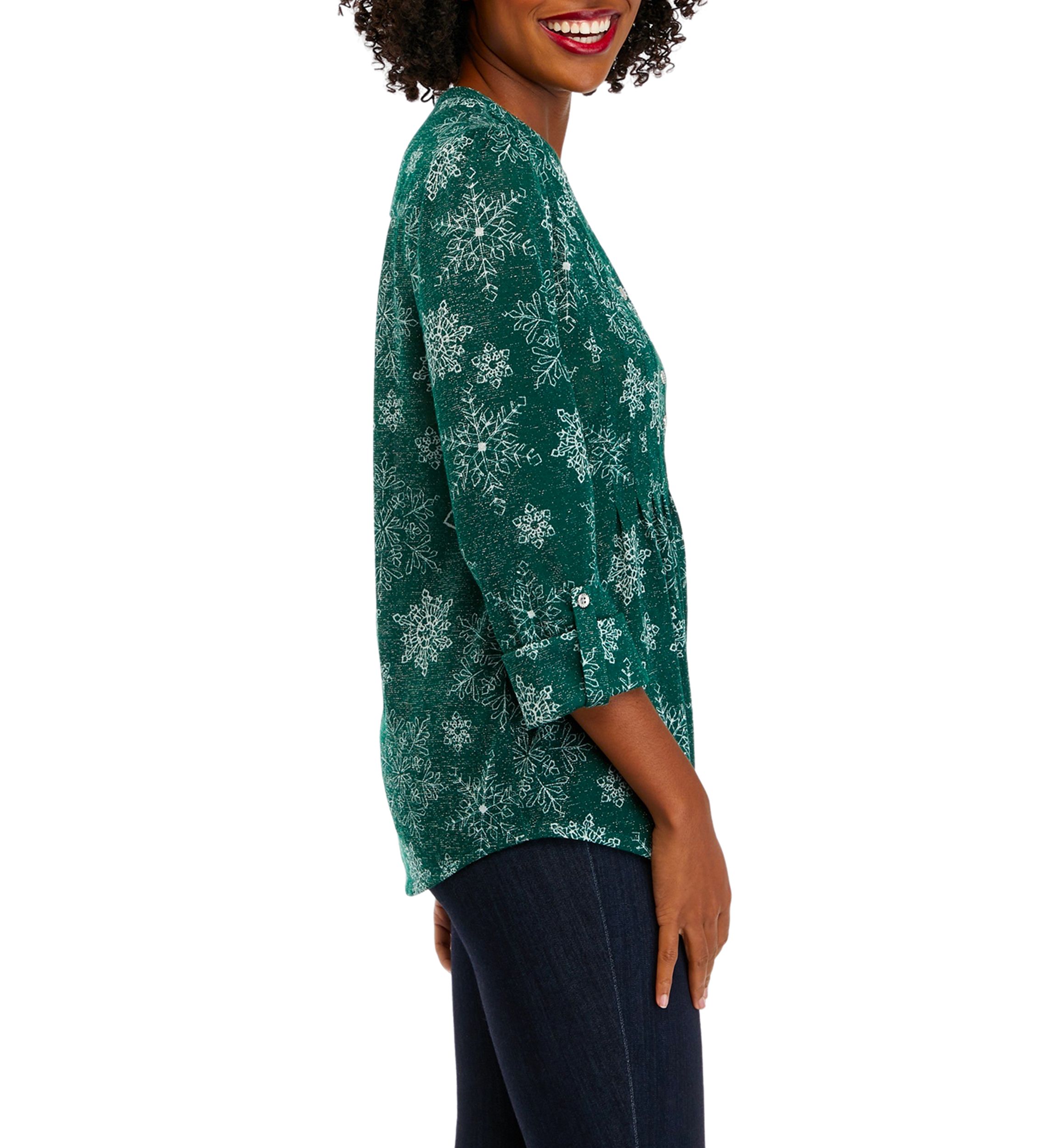 Womens Shine Hacci Blouse