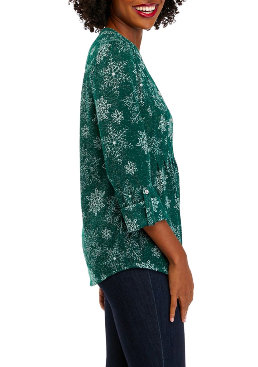 Womens Shine Hacci Blouse