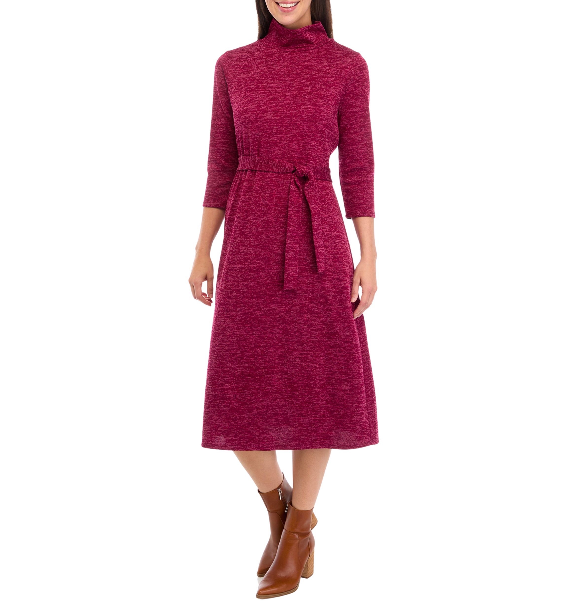 Womens Mock Neck Fashion Dress