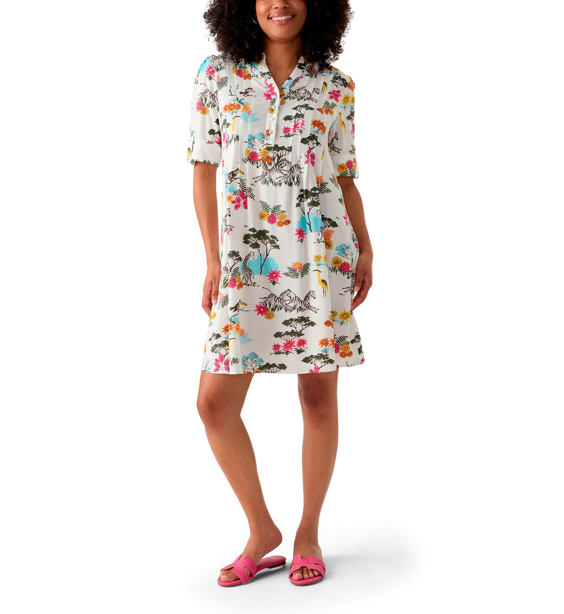 Womens Woven Printed Dress