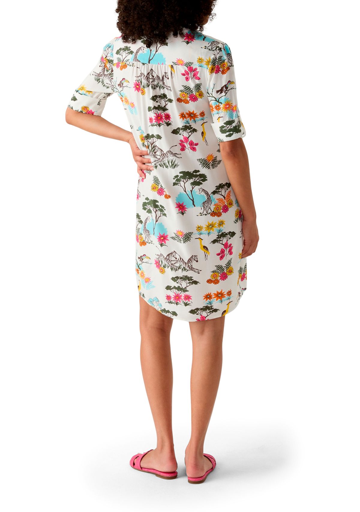 Womens Woven Printed Dress