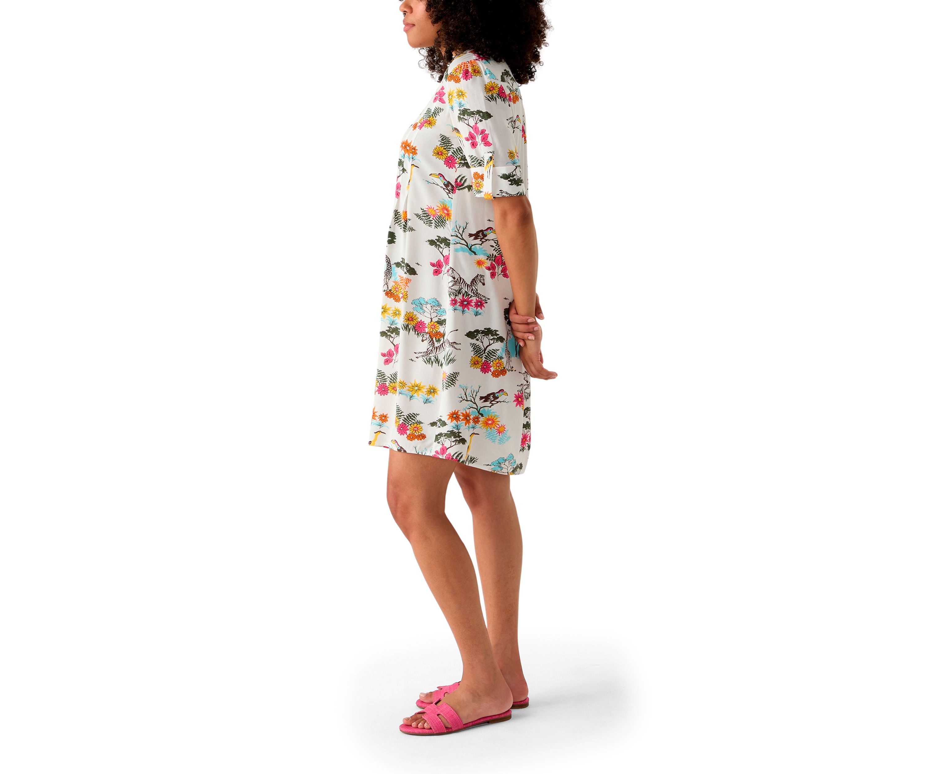 Womens Woven Printed Dress