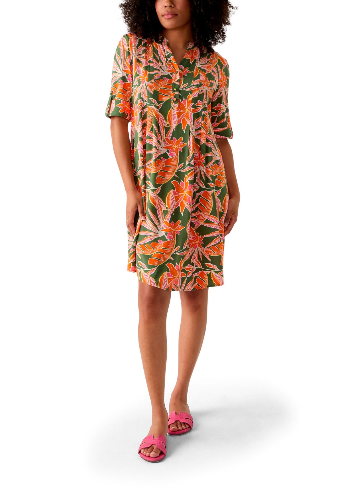 Womens Woven Printed Dress