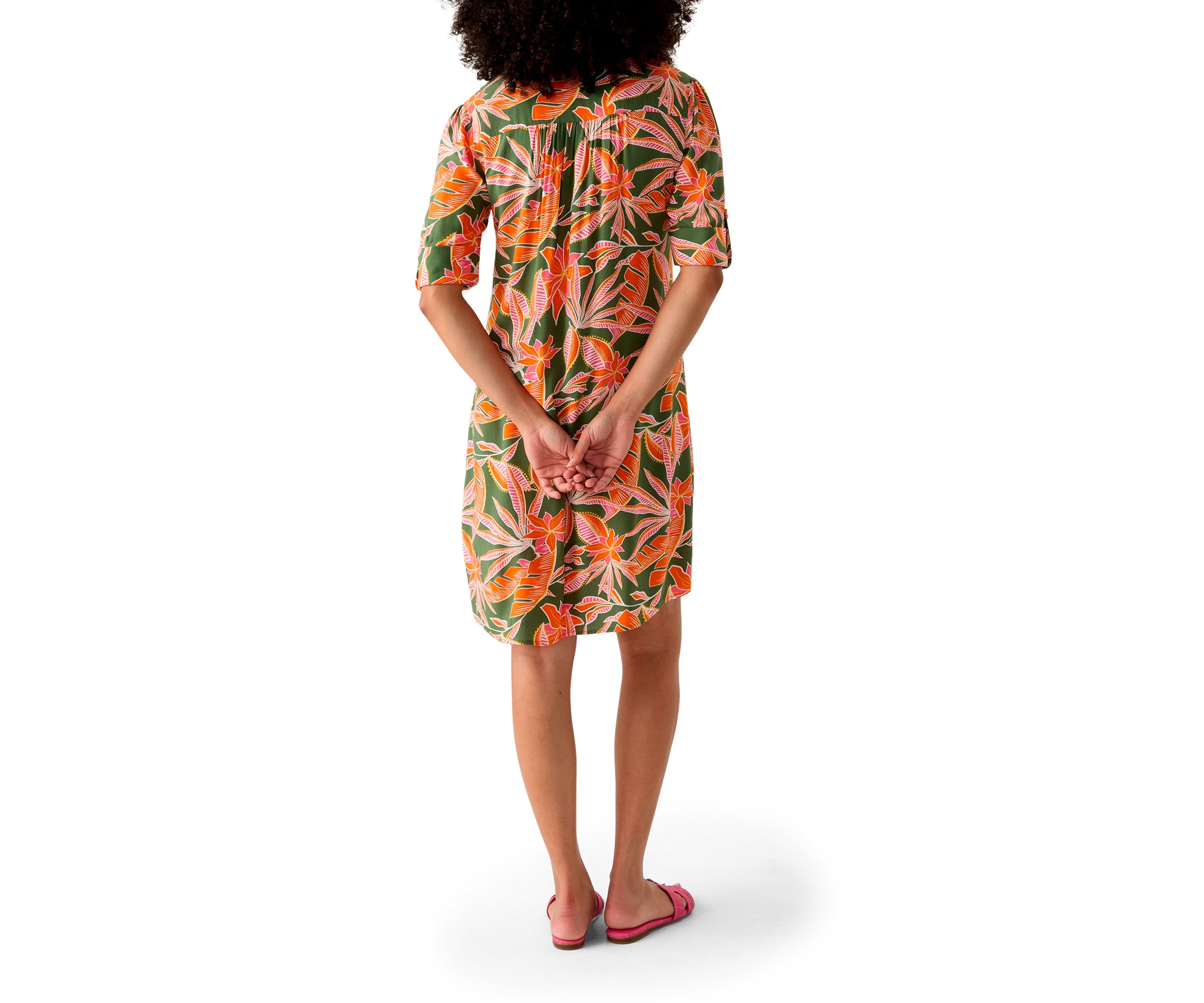 Womens Woven Printed Dress