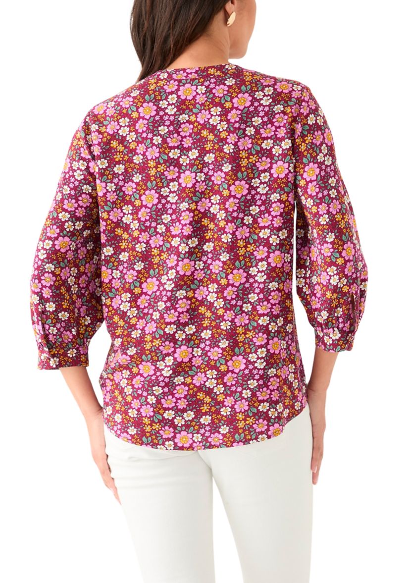 Womens Printed 3/4 Sleeve Top