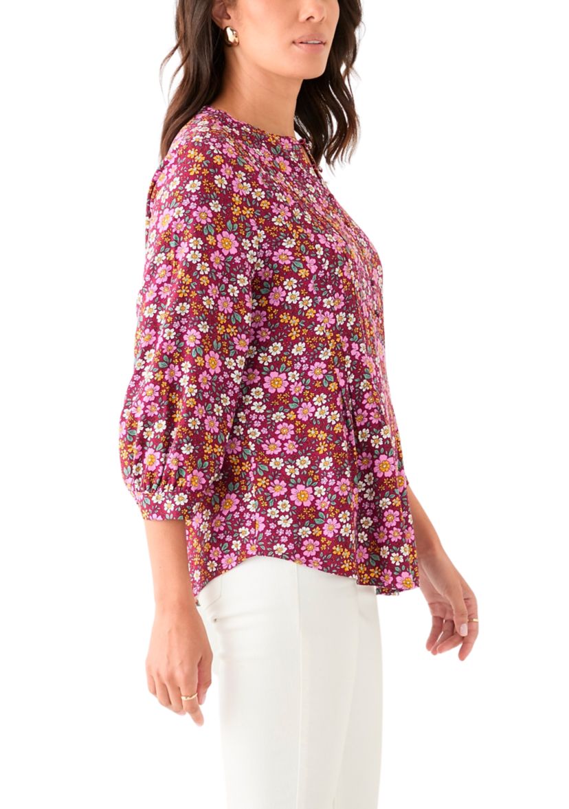 Womens Printed 3/4 Sleeve Top