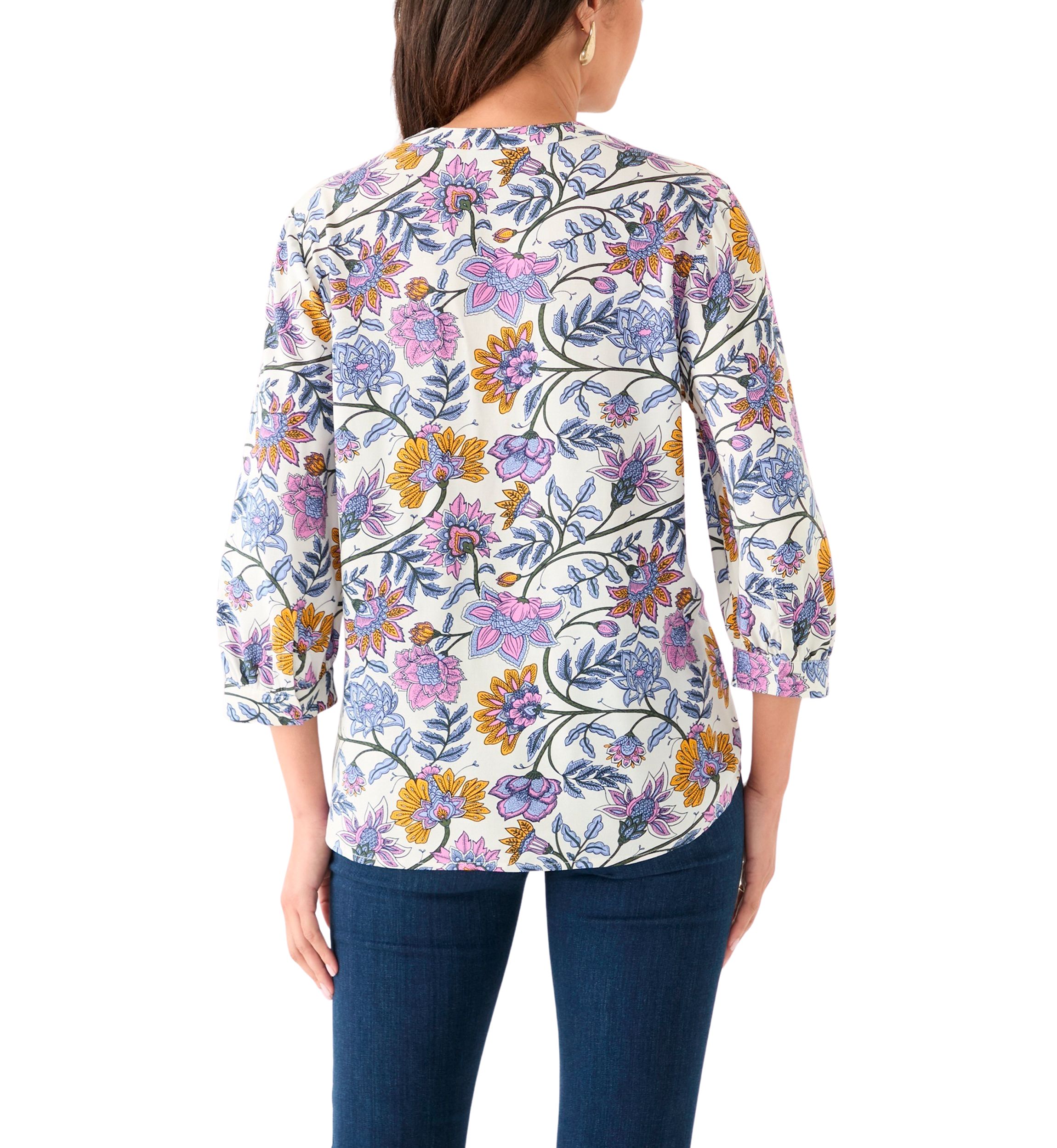 Womens Printed 3/4 Sleeve Top