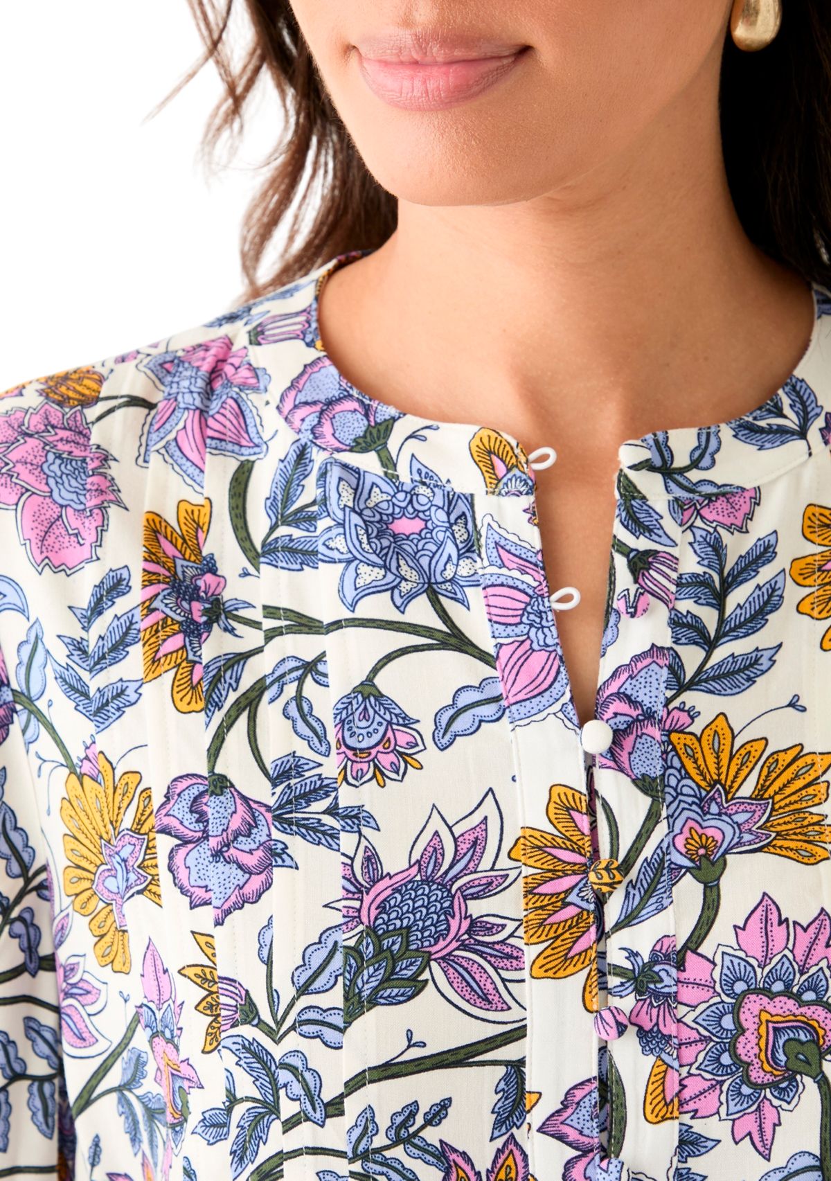 Womens Printed 3/4 Sleeve Top