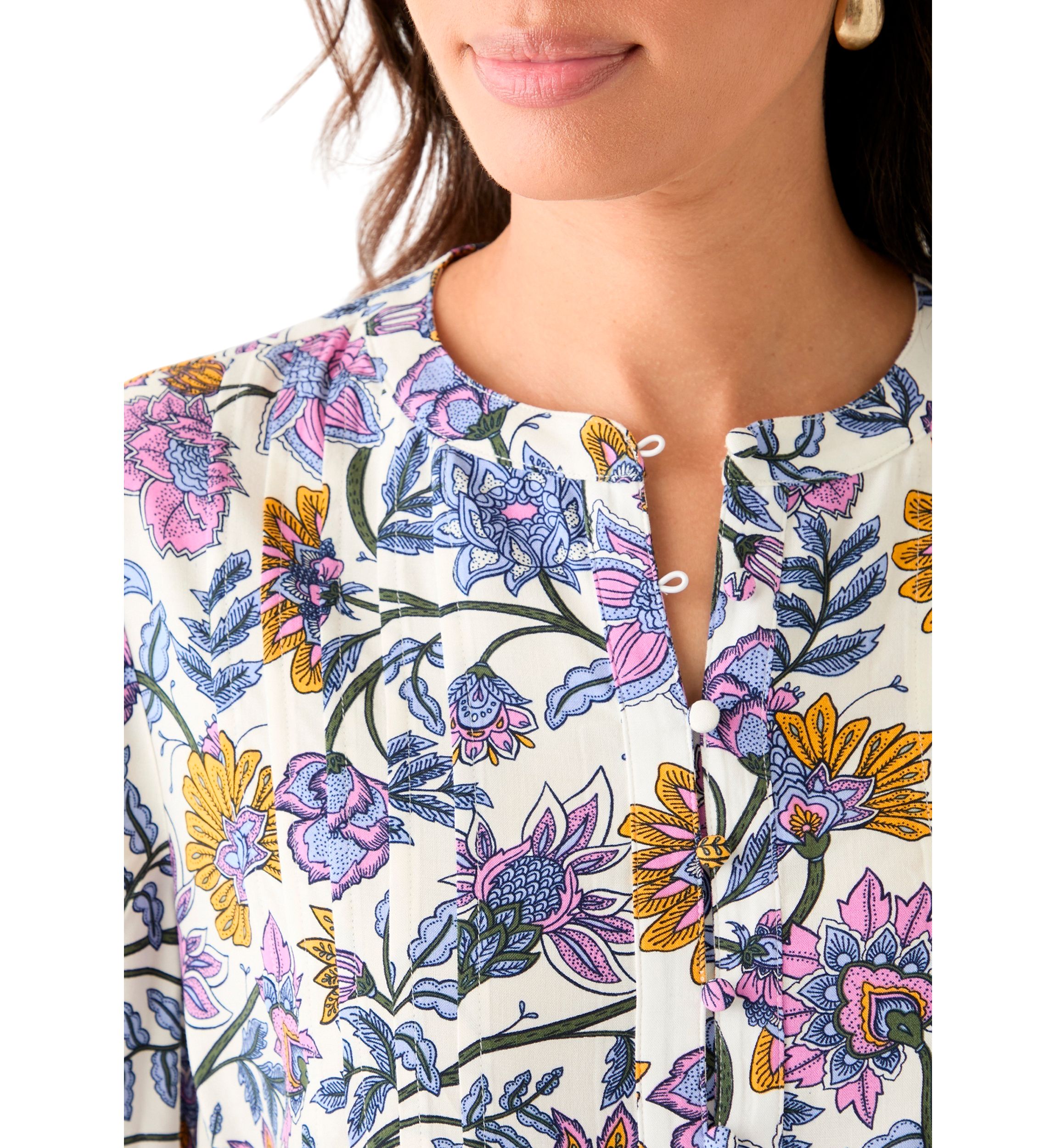 Womens Printed 3/4 Sleeve Top