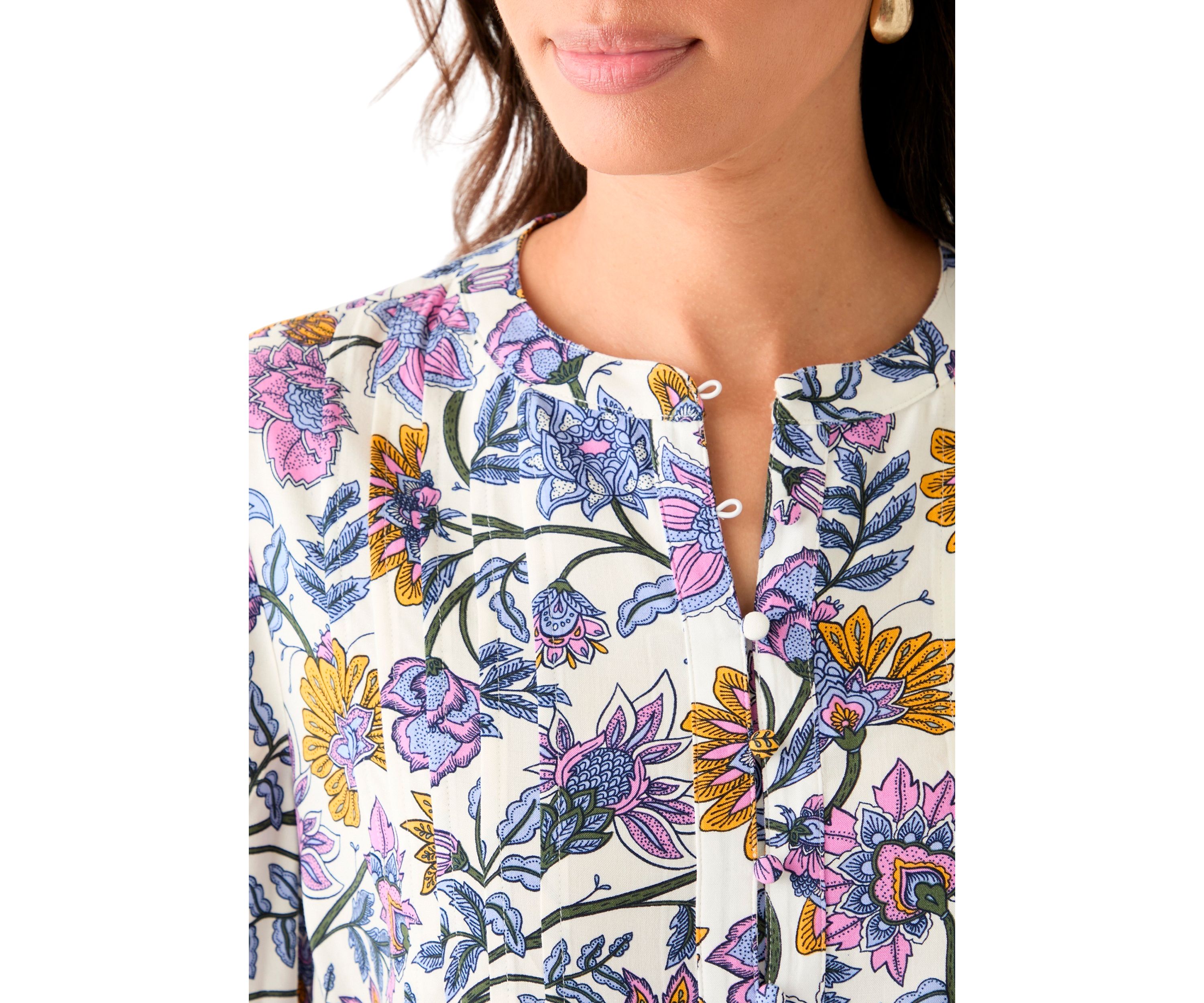 Womens Printed 3/4 Sleeve Top