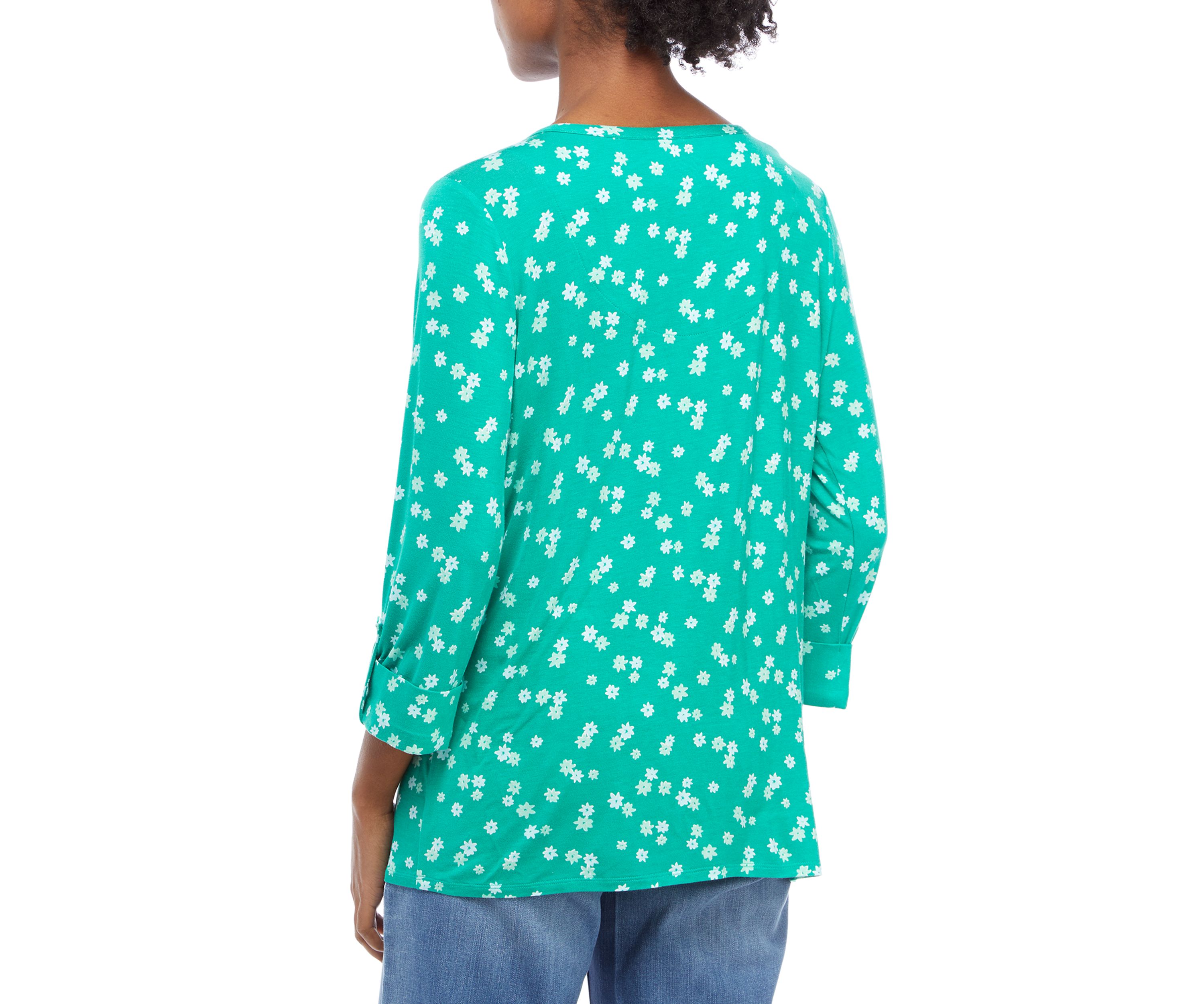 Womens Honeycomb Floral Top