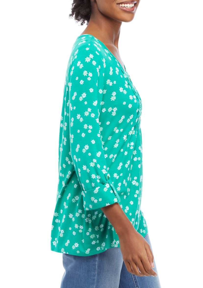 Womens Honeycomb Floral Top