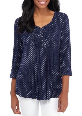 Kim Rogers® Women's 3/4 Sleeve Honeycomb Top | belk