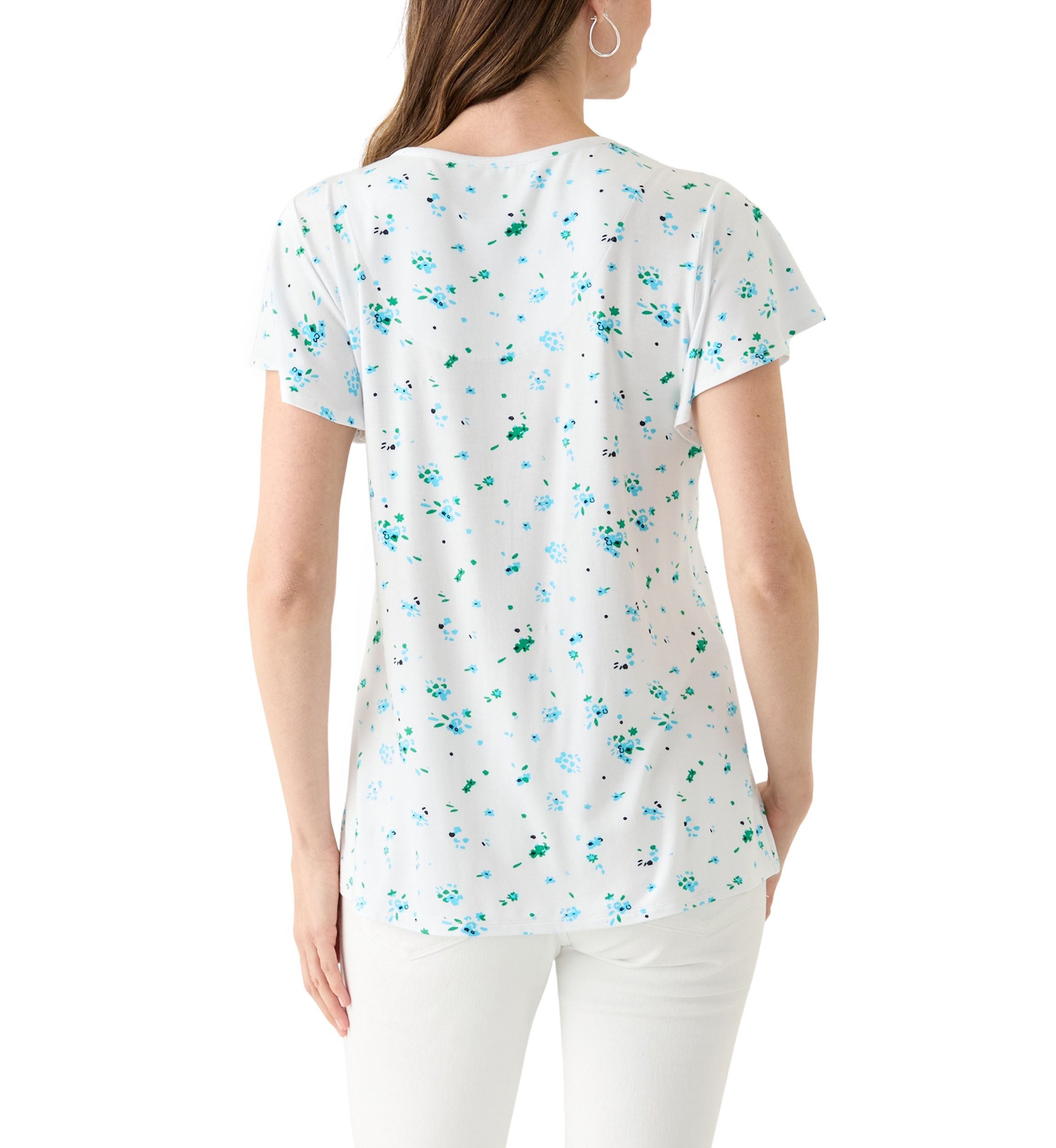 Womens Knit Printed Honeycomb Top