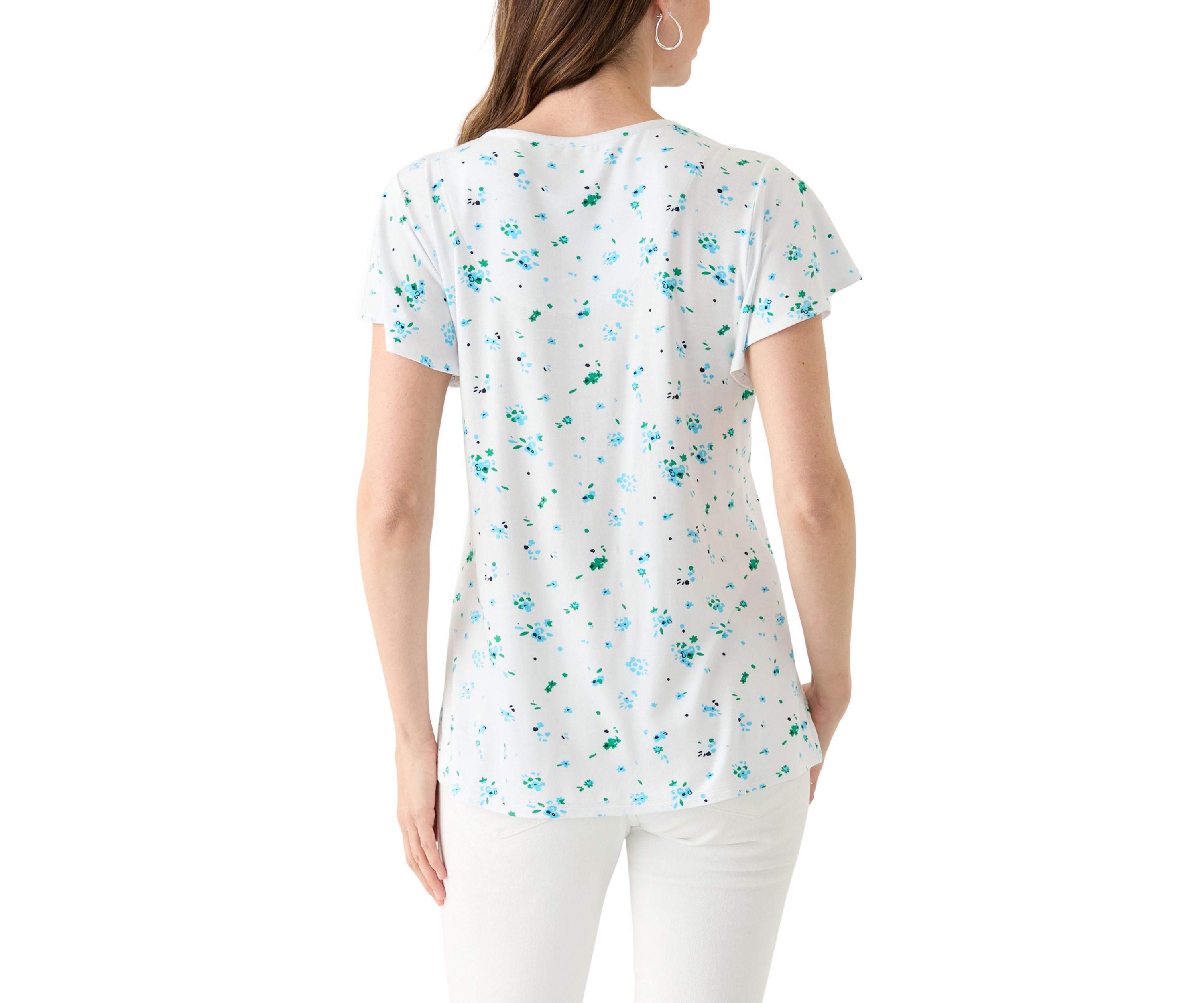 Womens Knit Printed Honeycomb Top