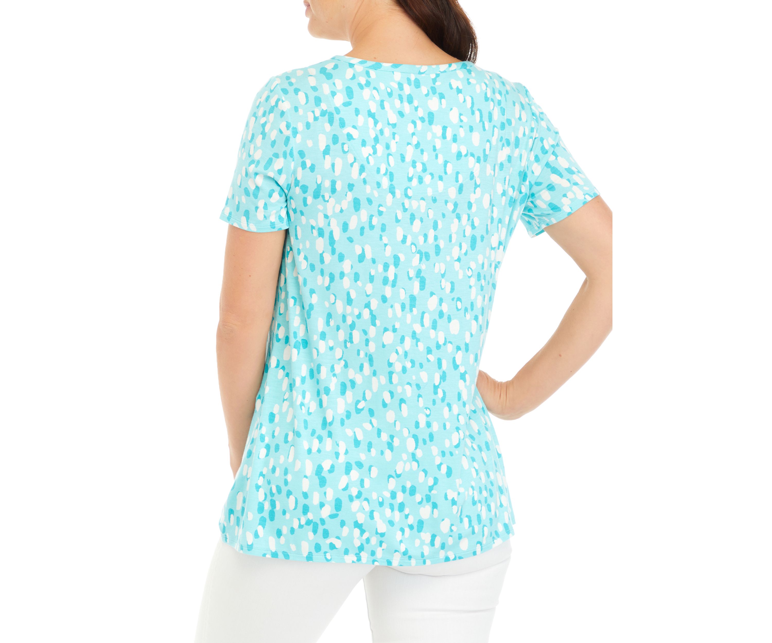Womens Short Sleeve Honeycomb Top