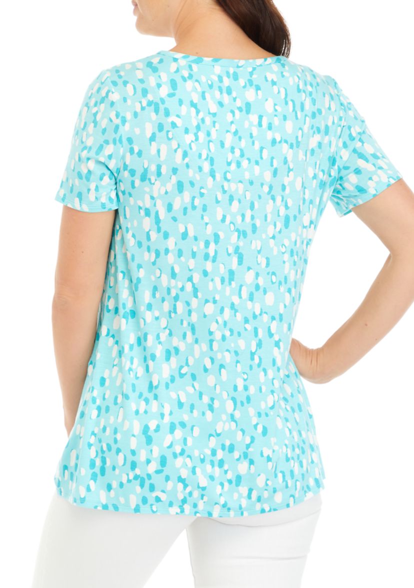 Womens Short Sleeve Honeycomb Top
