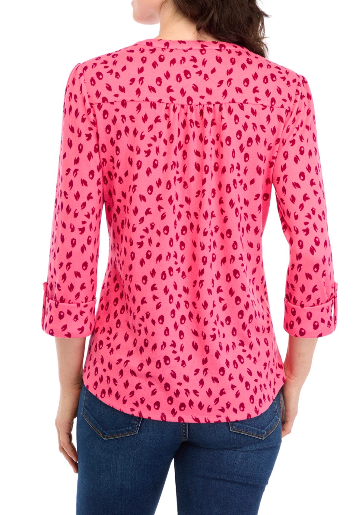 Womens Knit Henley Shirt 