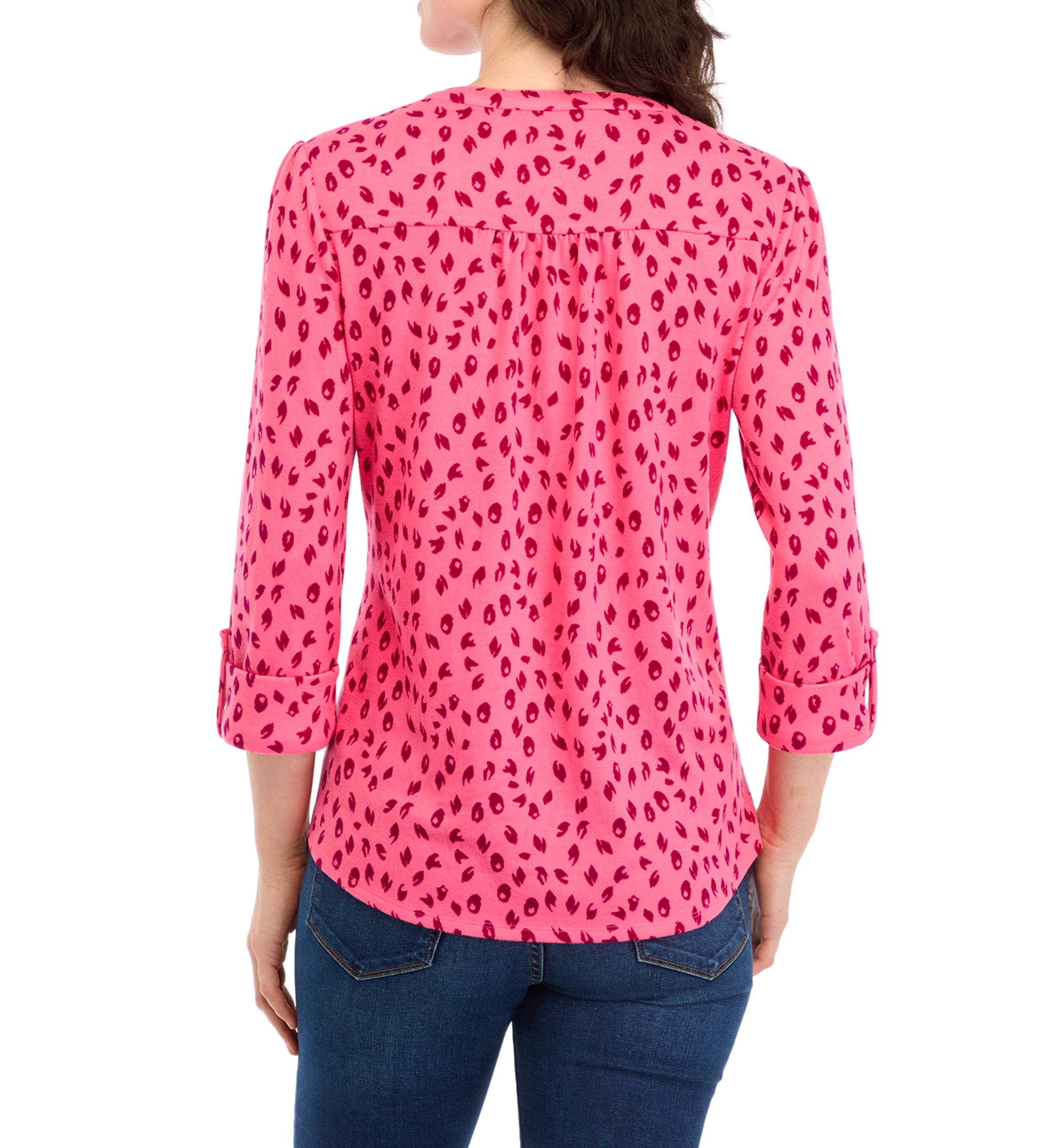 Womens Knit Henley Shirt 