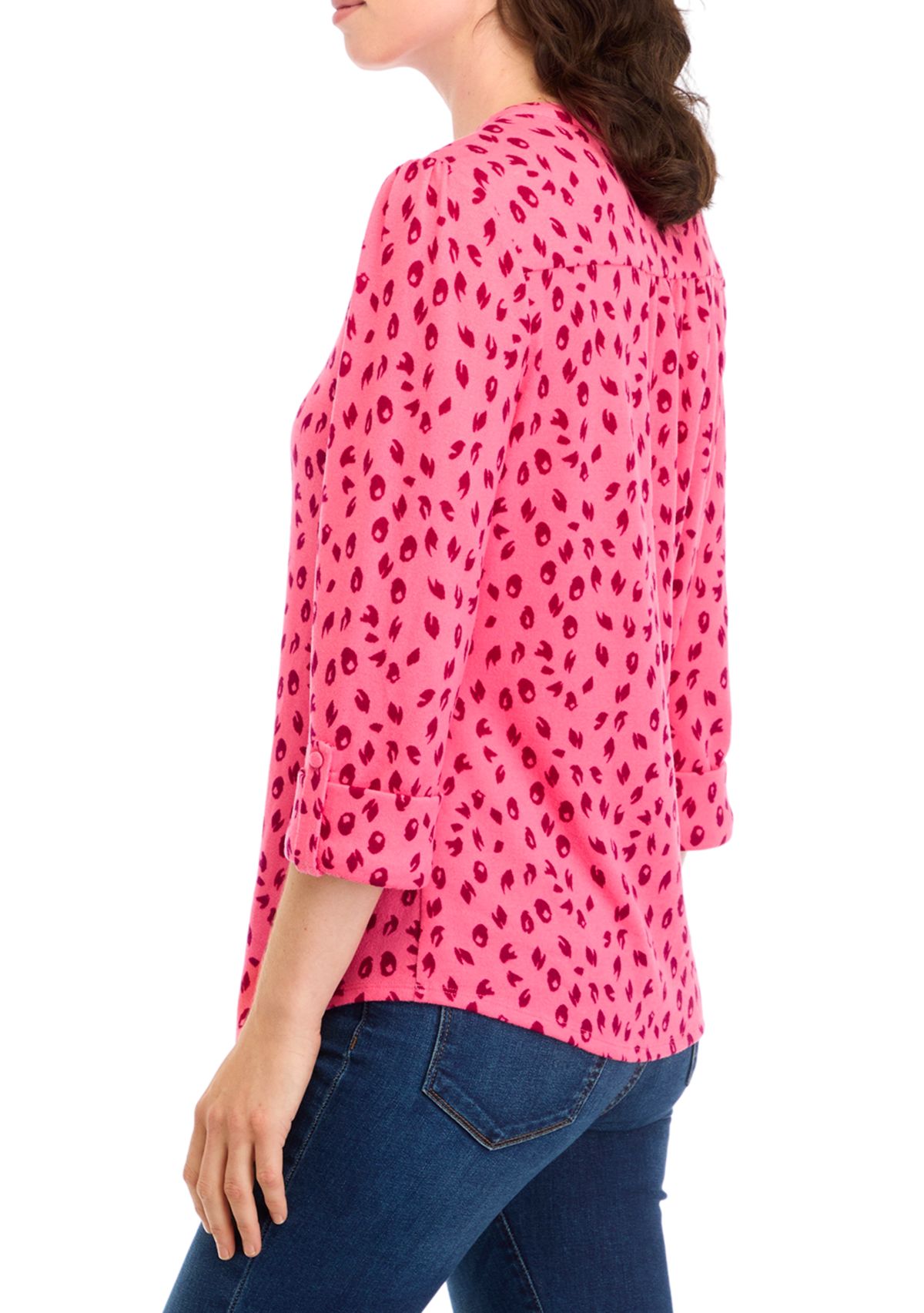Womens Knit Henley Shirt 