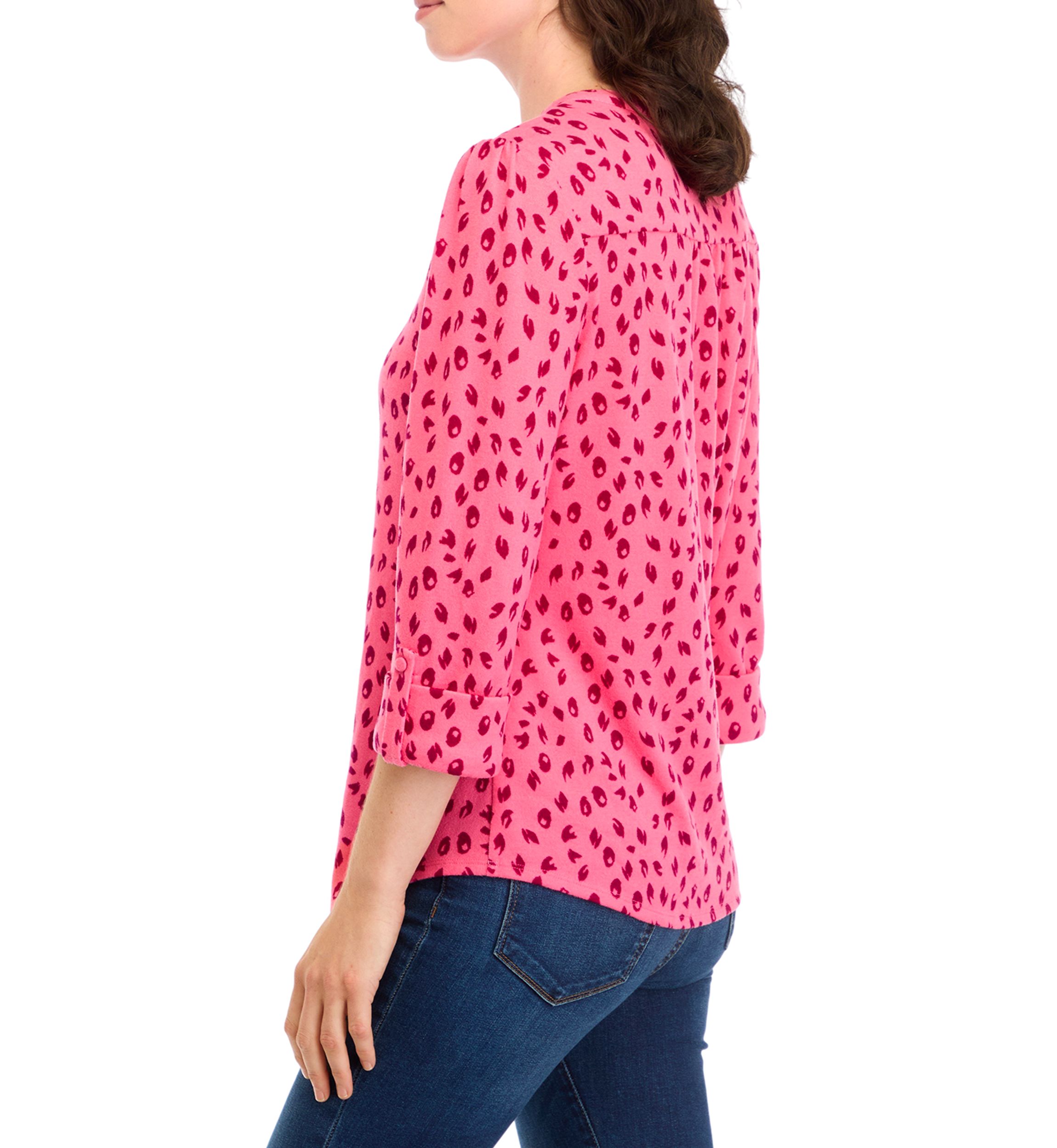 Womens Knit Henley Shirt 
