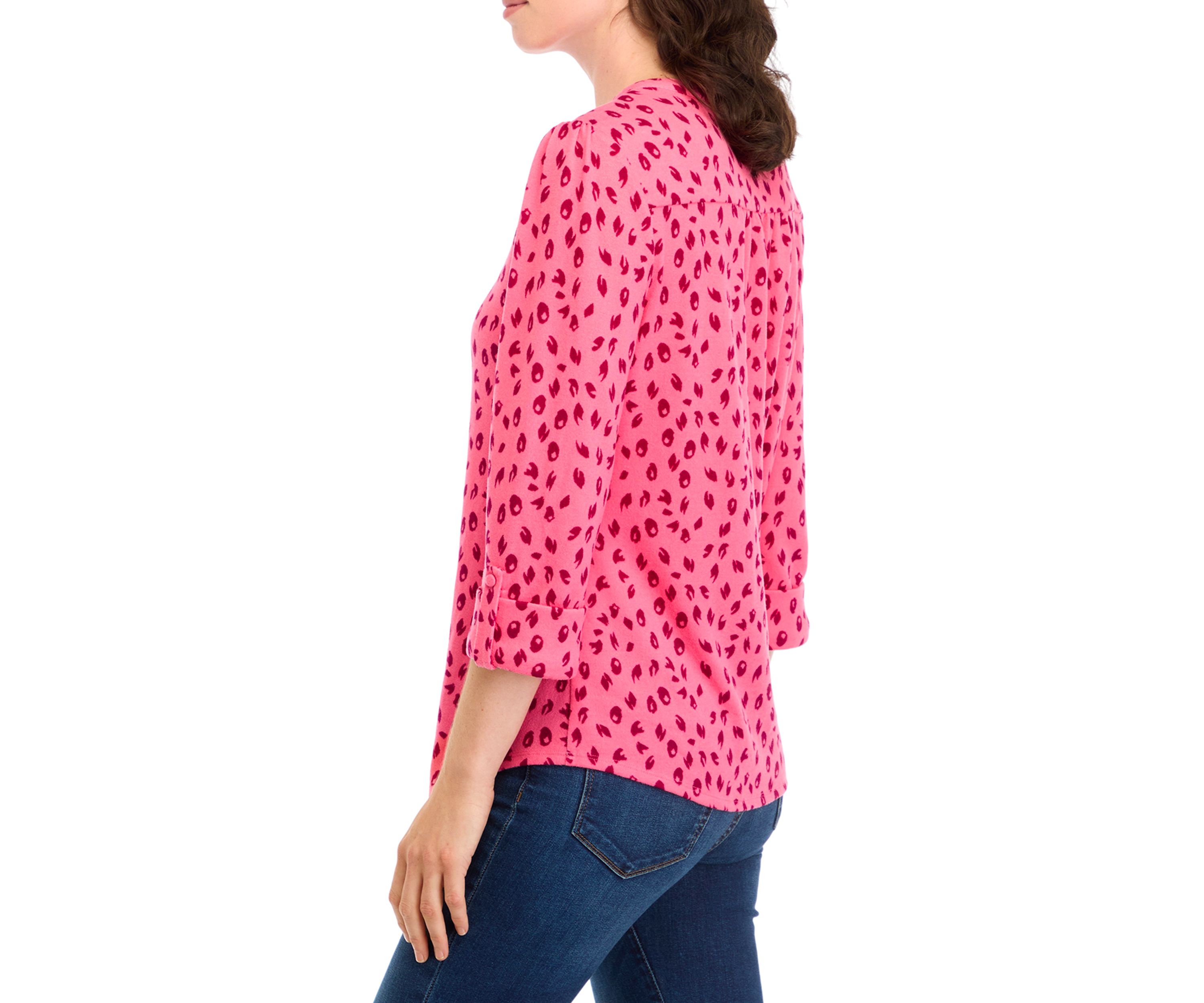 Womens Knit Henley Shirt 