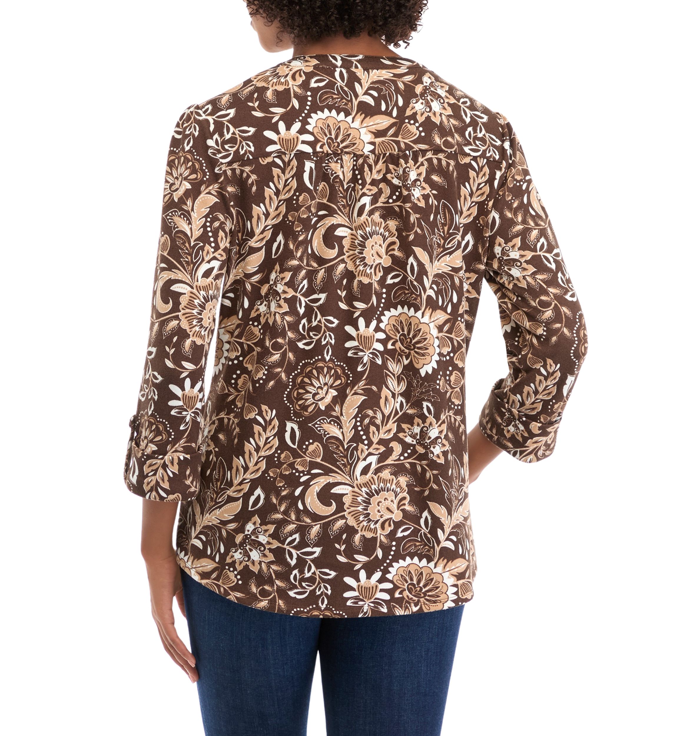 Womens Printed Knit Top