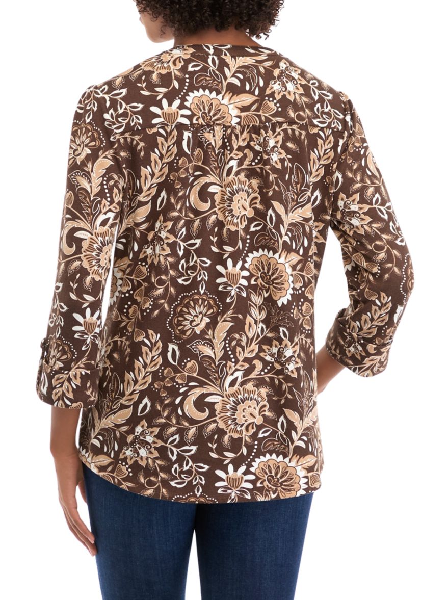 Womens Printed Knit Top